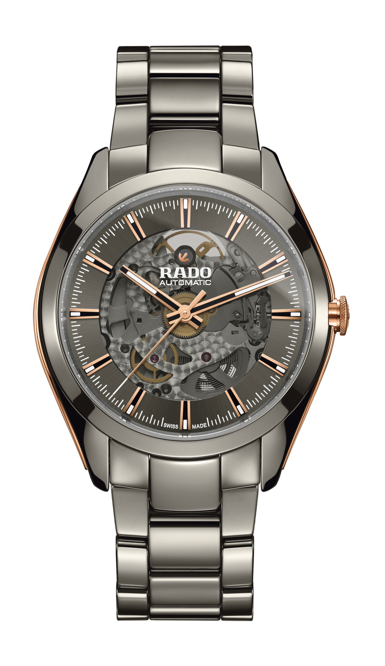 Rado HyperChrome Automatic Open Heart luxury timepiece - detailed view