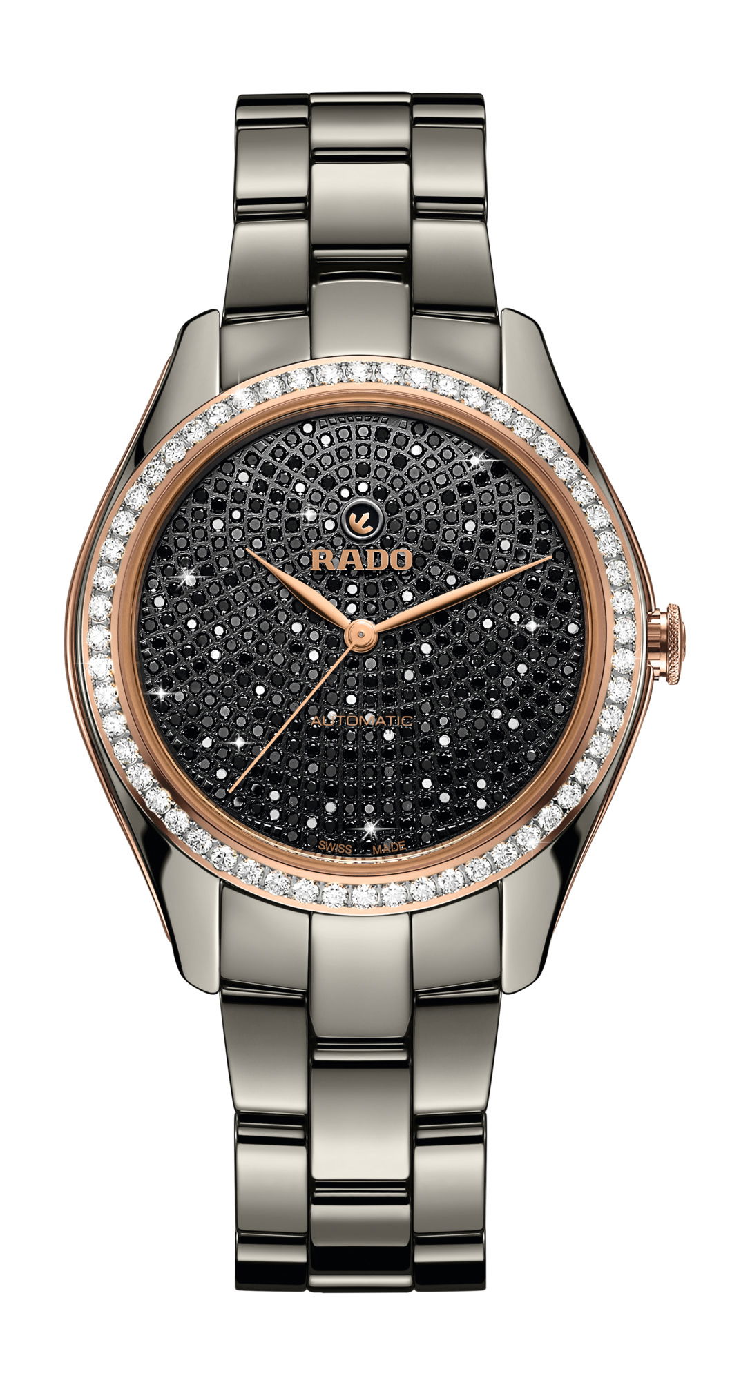 Rado HyperChrome Automatic Diamonds luxury timepiece - detailed view