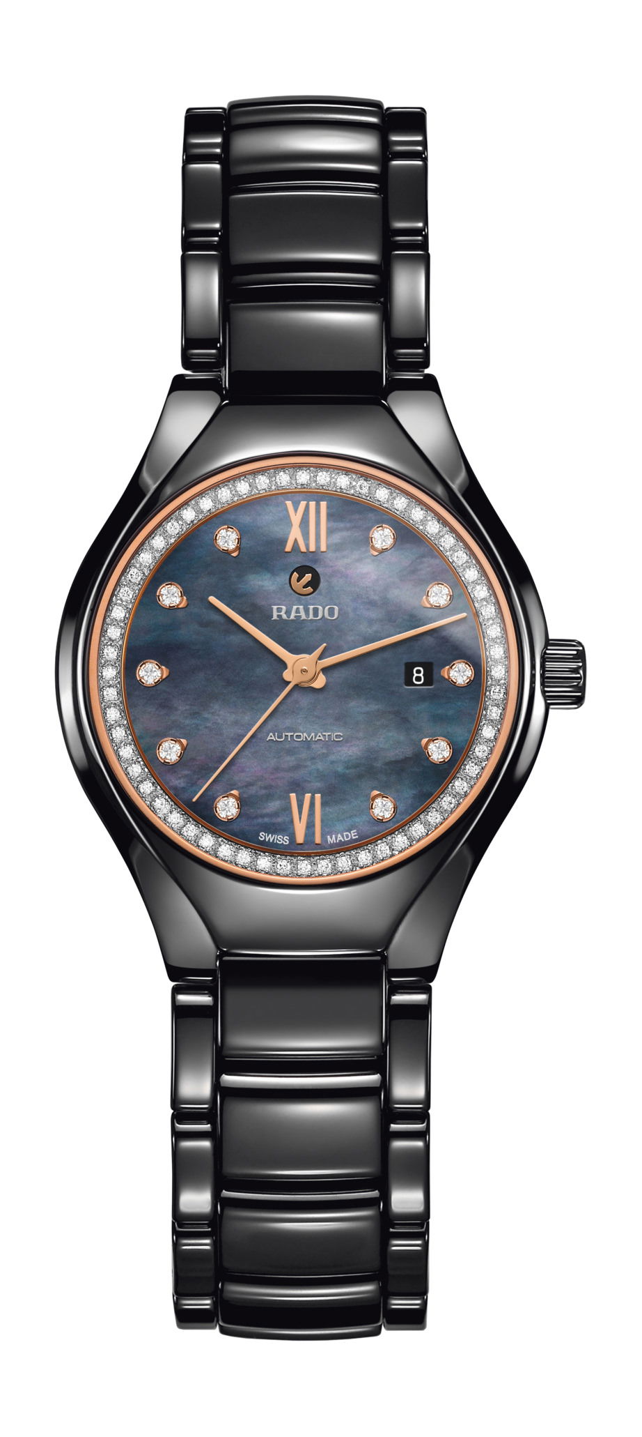Rado True Automatic Diamonds luxury timepiece - detailed view