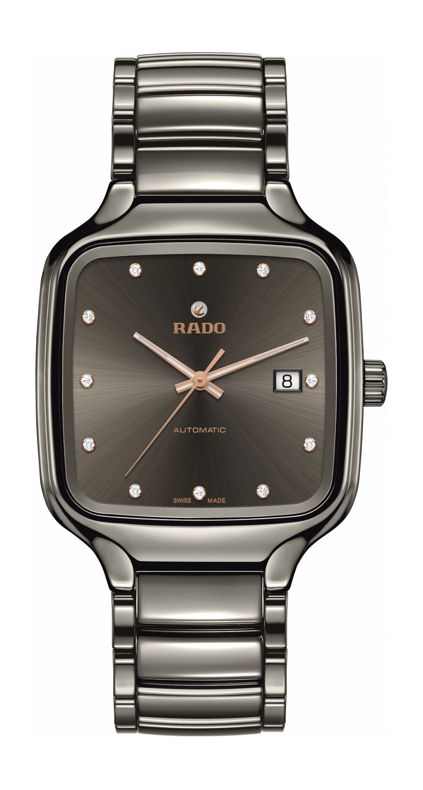 Rado True Square Automatic Diamonds luxury timepiece - detailed view