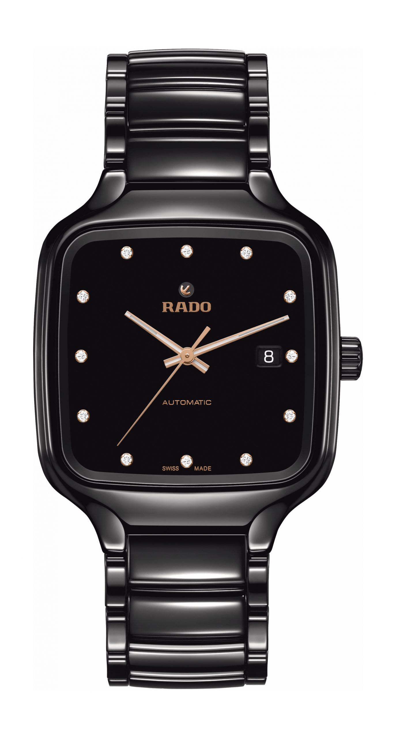 Rado True Square Automatic Diamonds luxury timepiece - detailed view