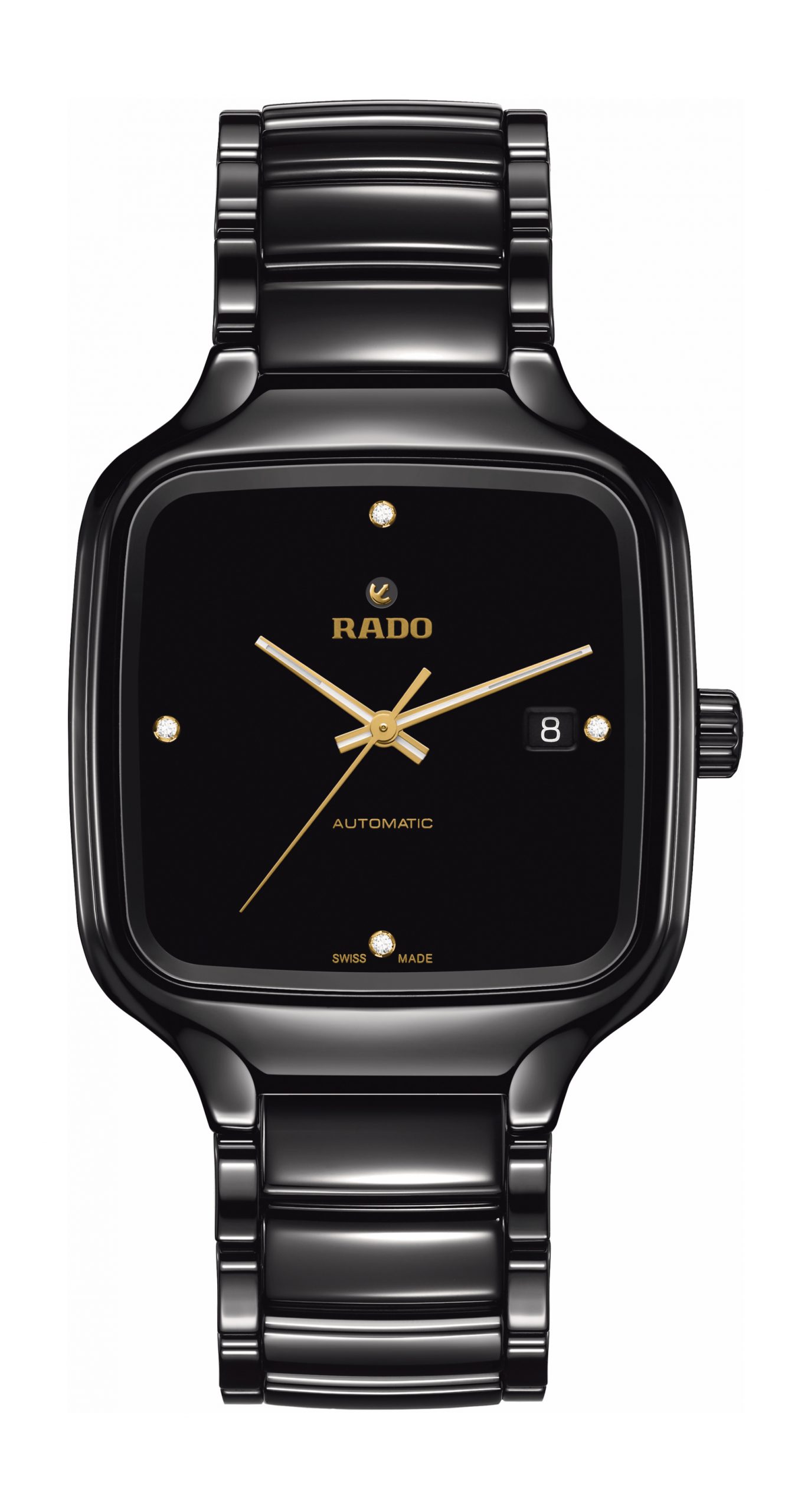 Rado True Square Automatic Diamonds luxury timepiece - detailed view