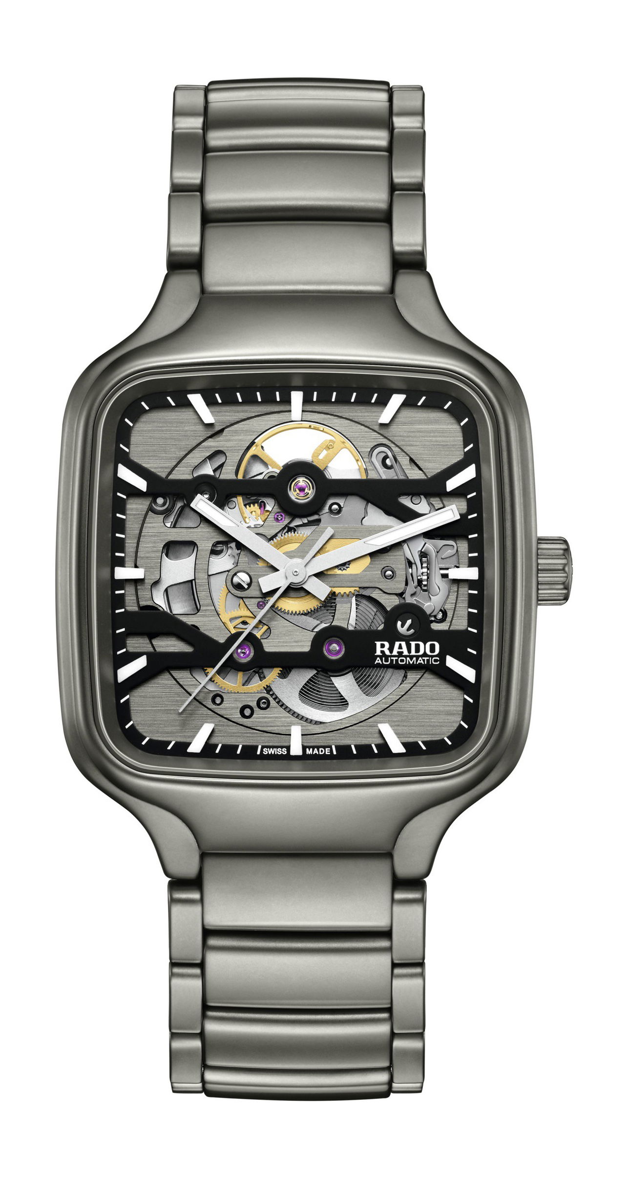 Rado True Square Skeleton luxury timepiece - detailed view
