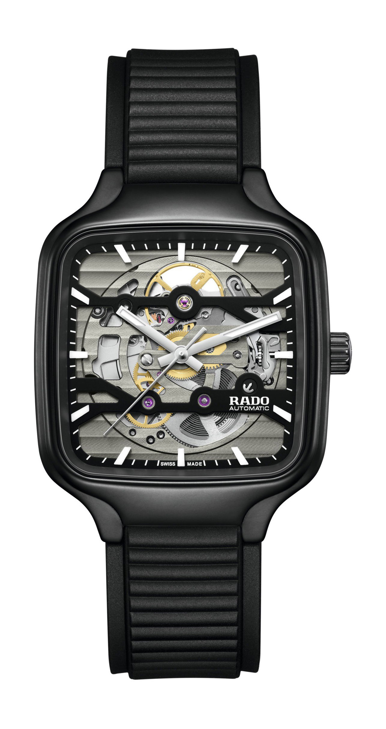 Rado True Square Skeleton luxury timepiece - detailed view