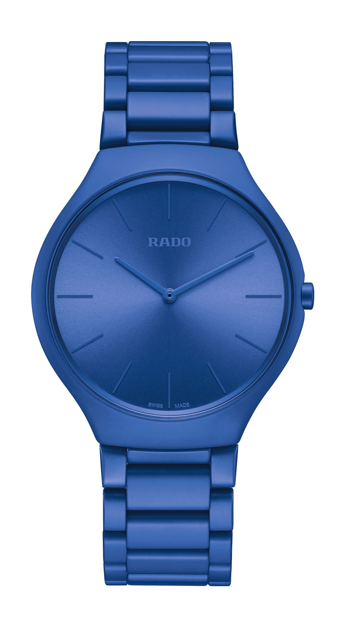 Rado True Thinline Les Couleurs™ Le Corbusier Spectacular Ultramarine luxury timepiece - detailed view