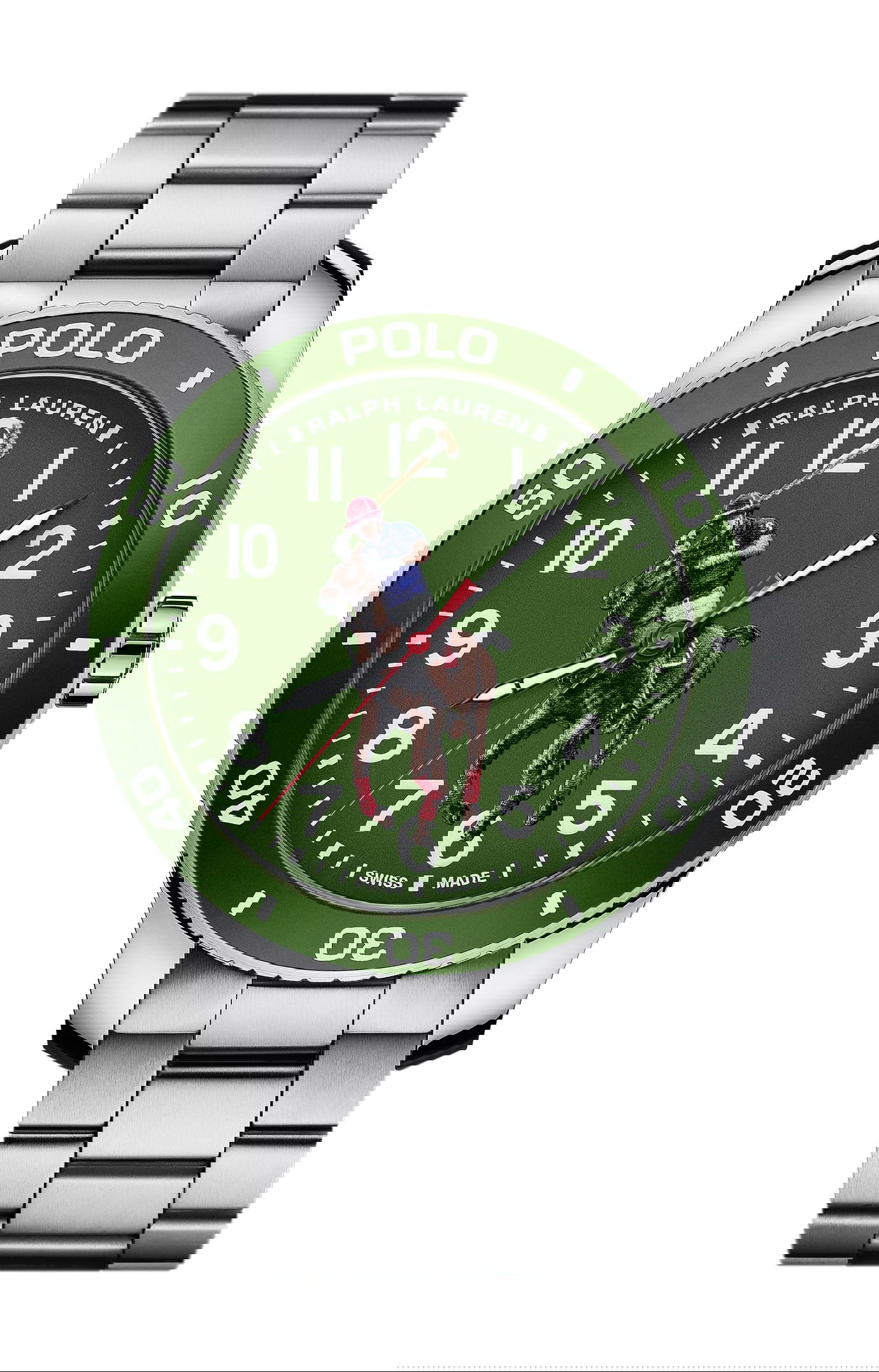 Ralph Lauren The Polo Watch Green Dial luxury timepiece - detailed view
