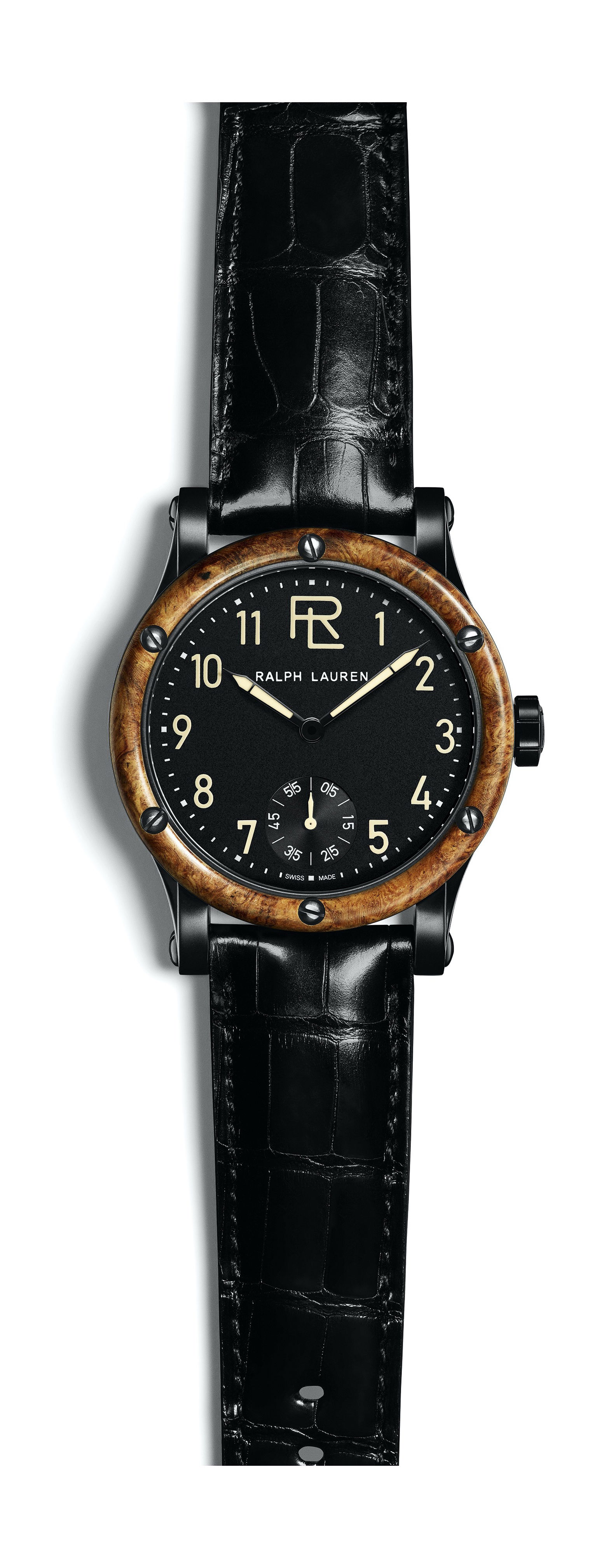 Ralph Lauren Rl Automotive 39mm Black Steel luxury timepiece - detailed view