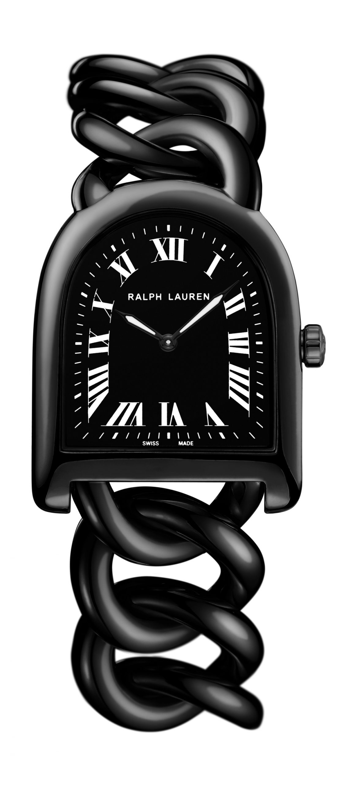 Ralph Lauren Stirrup Small Link Black luxury timepiece - detailed view