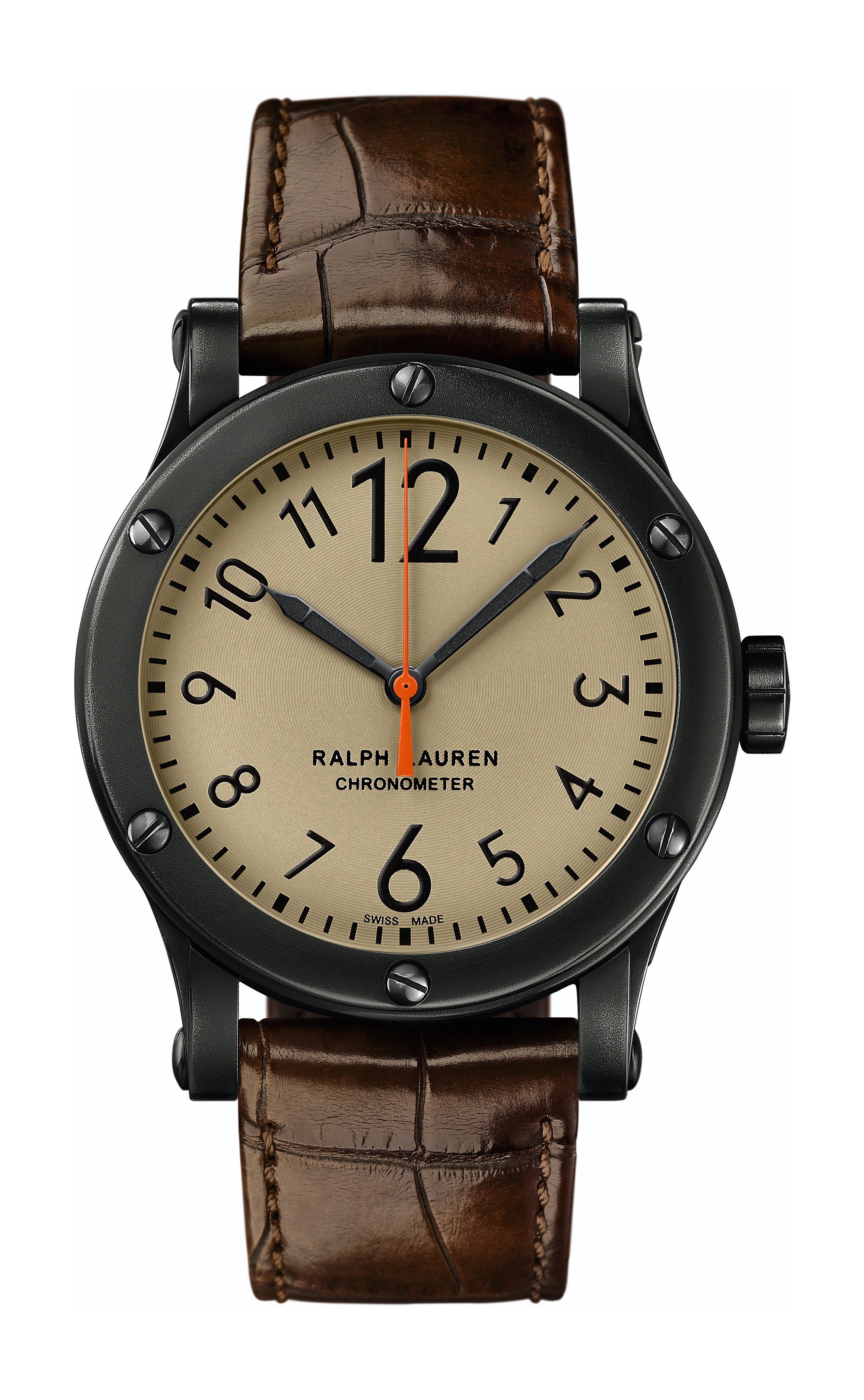 Ralph Lauren Rl67 Safari Chronometer 45mm “Black Aged” Steel luxury timepiece - detailed view