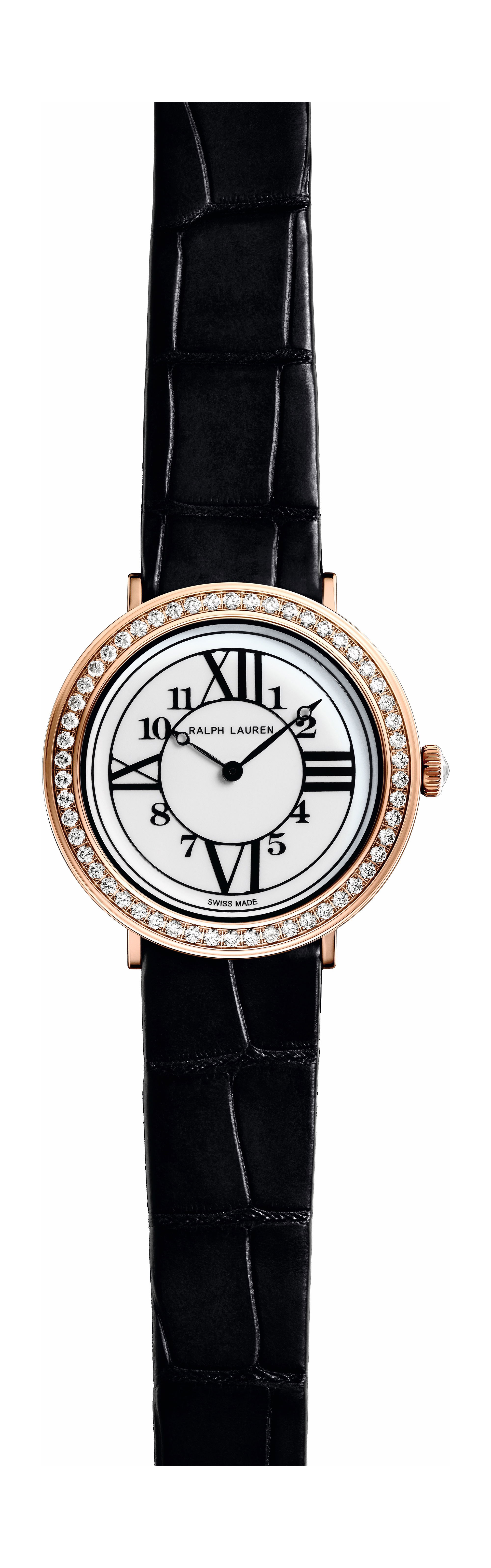 Ralph Lauren Rl888 32mm Rose Gold With Diamond Row luxury timepiece - detailed view