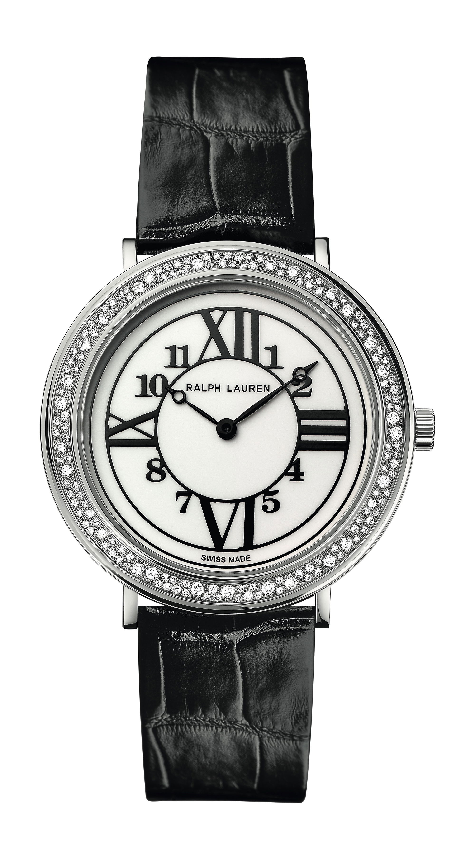 Ralph Lauren Rl888 38mm Steel Snowfall Diamonds Set luxury timepiece - detailed view