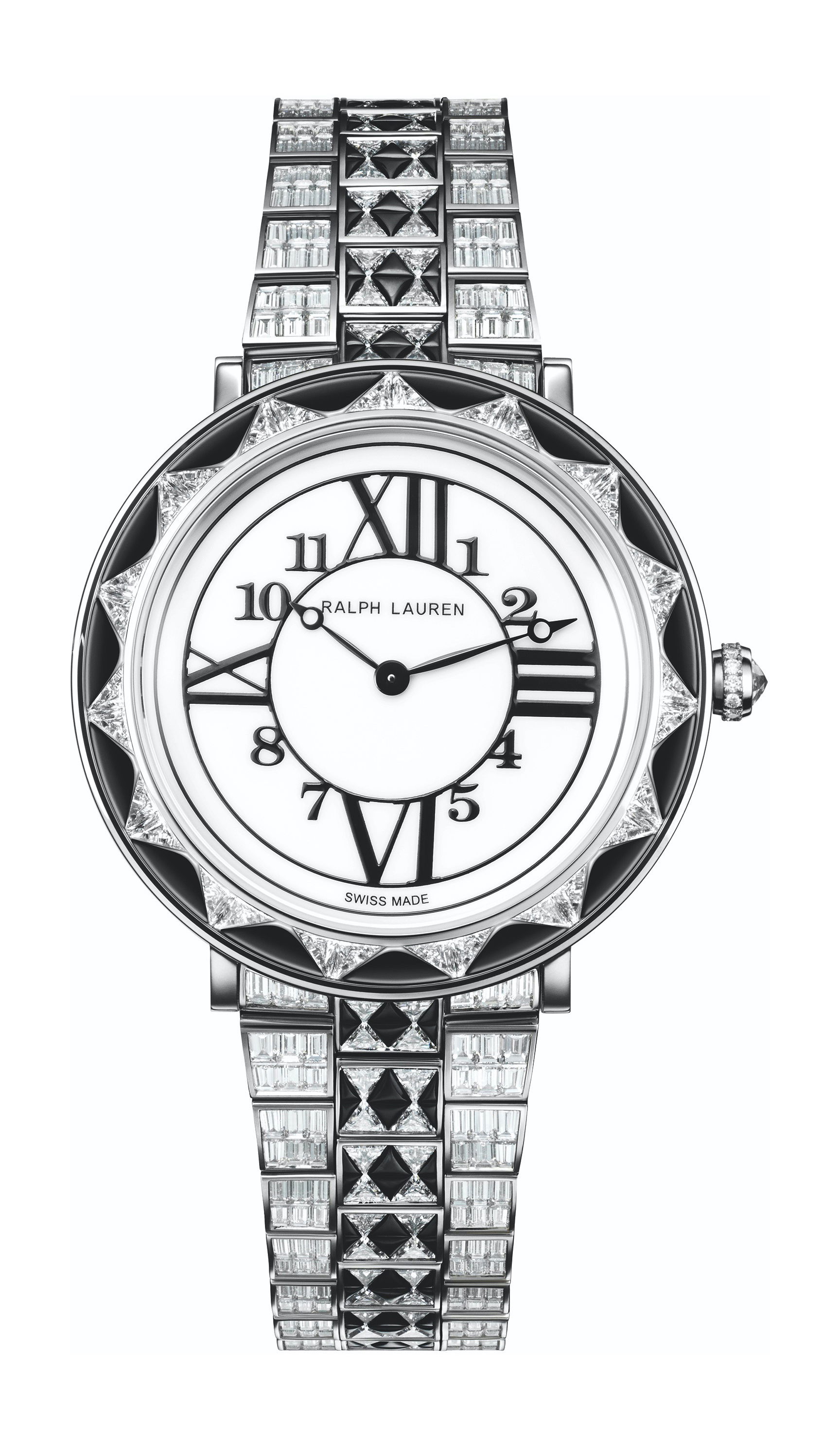 Ralph Lauren Rl888 Deco Diamond 38mm White Gold With Diamonds luxury timepiece - detailed view