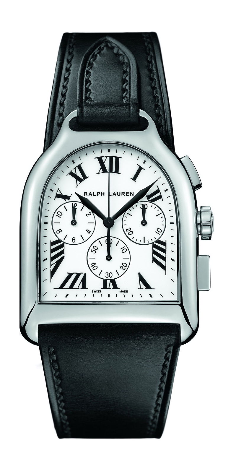 Ralph Lauren Stirrup Large Chronograph Steel luxury timepiece - detailed view