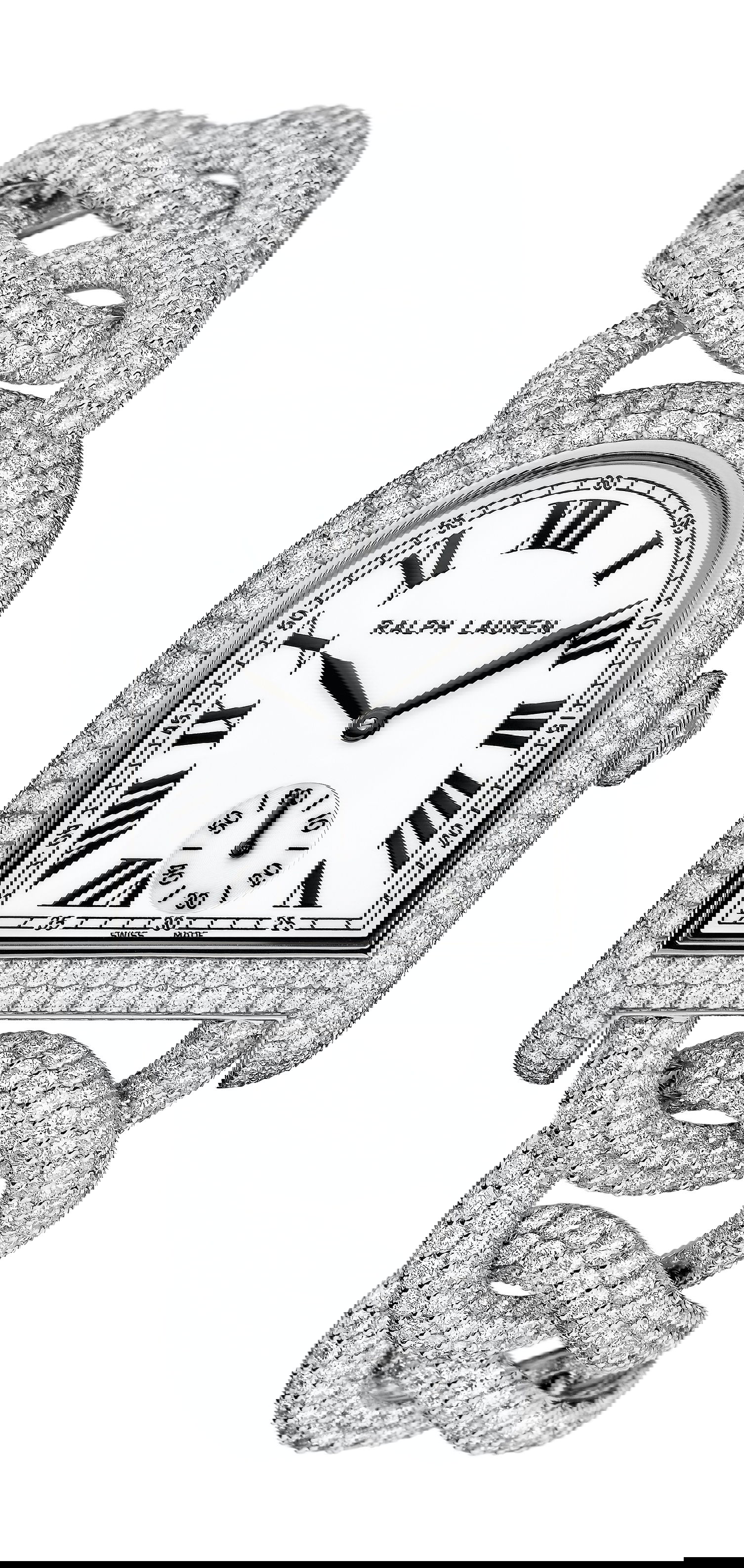 Ralph Lauren Stirrup Medium Diamond Link luxury timepiece - detailed view
