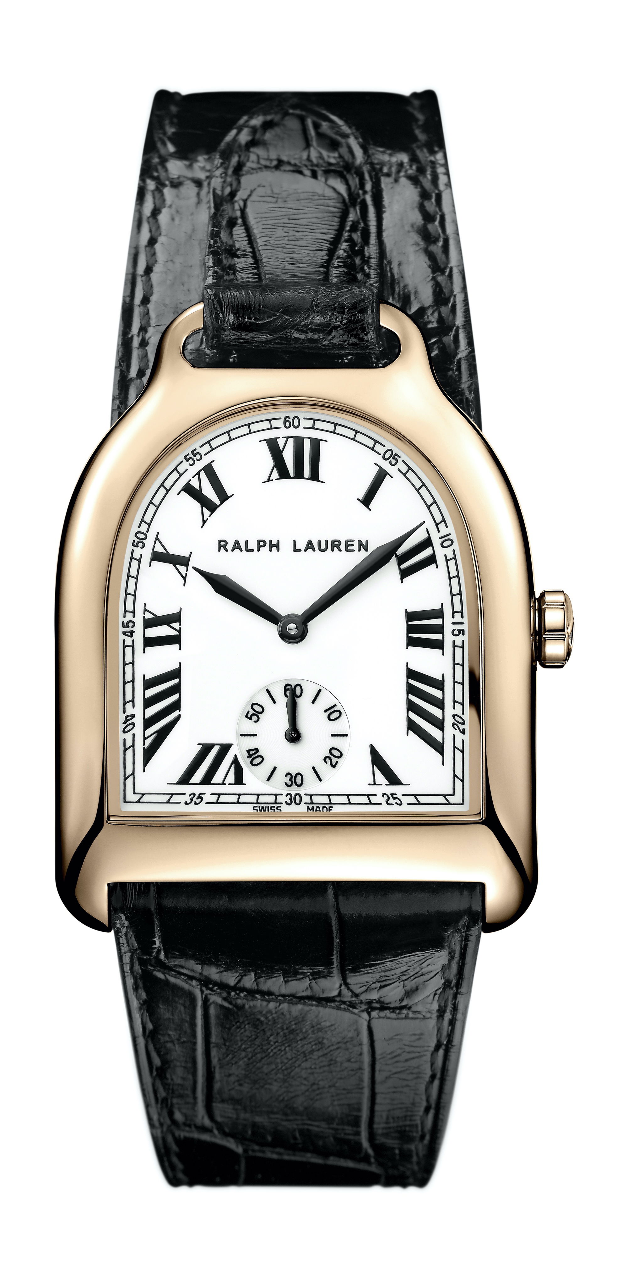 Ralph Lauren Stirrup Medium Rose Gold luxury timepiece - detailed view