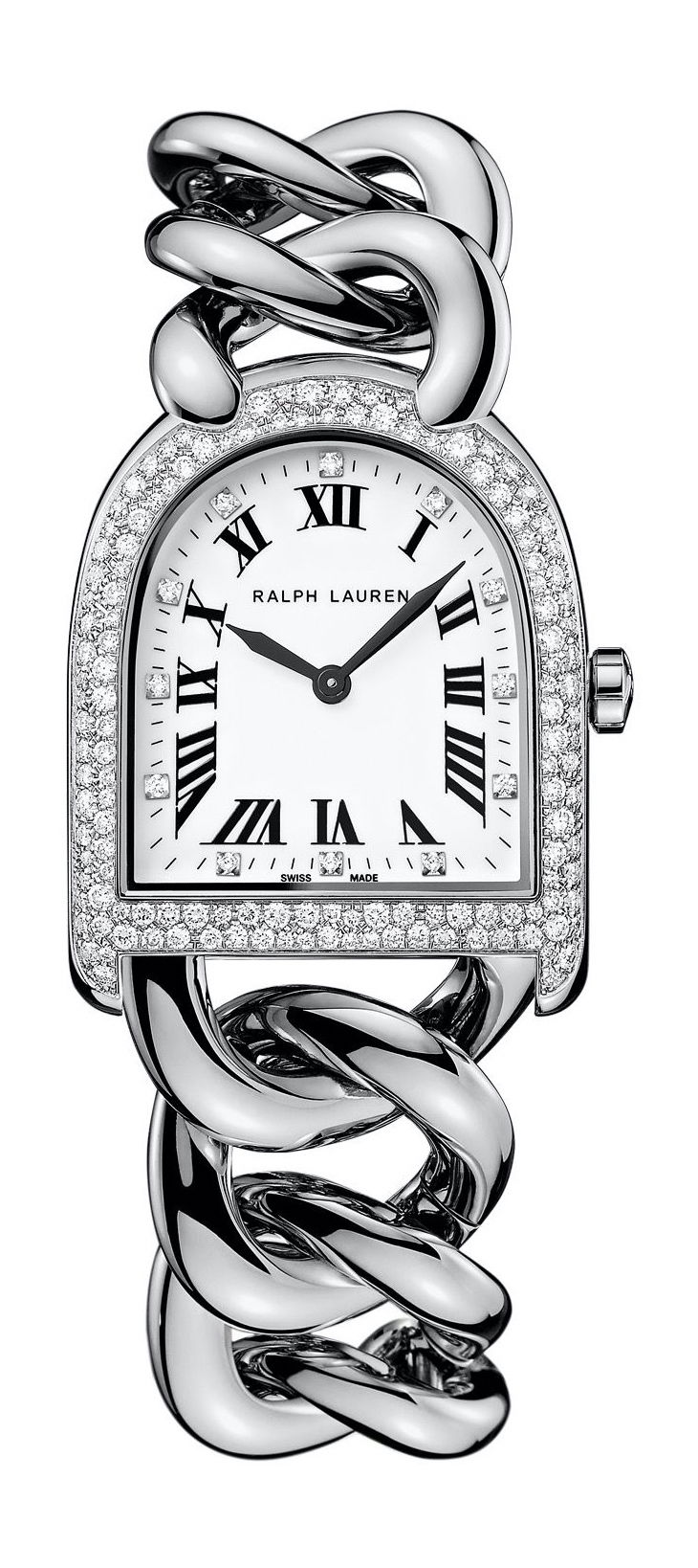 Ralph Lauren Stirrup Petite Link luxury timepiece - detailed view