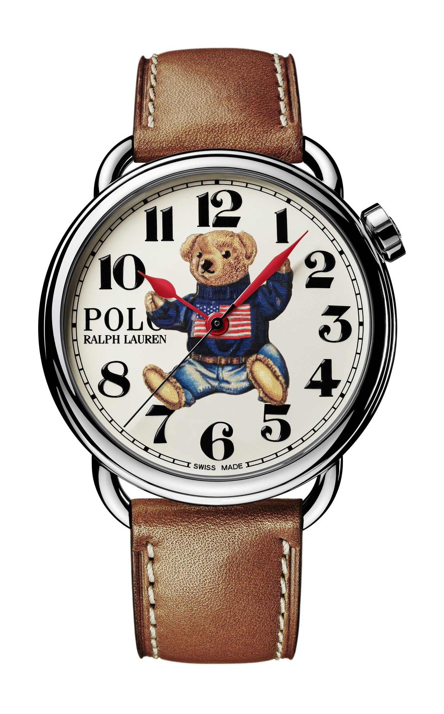 Ralph Lauren Sitting Polo Bear luxury timepiece - detailed view