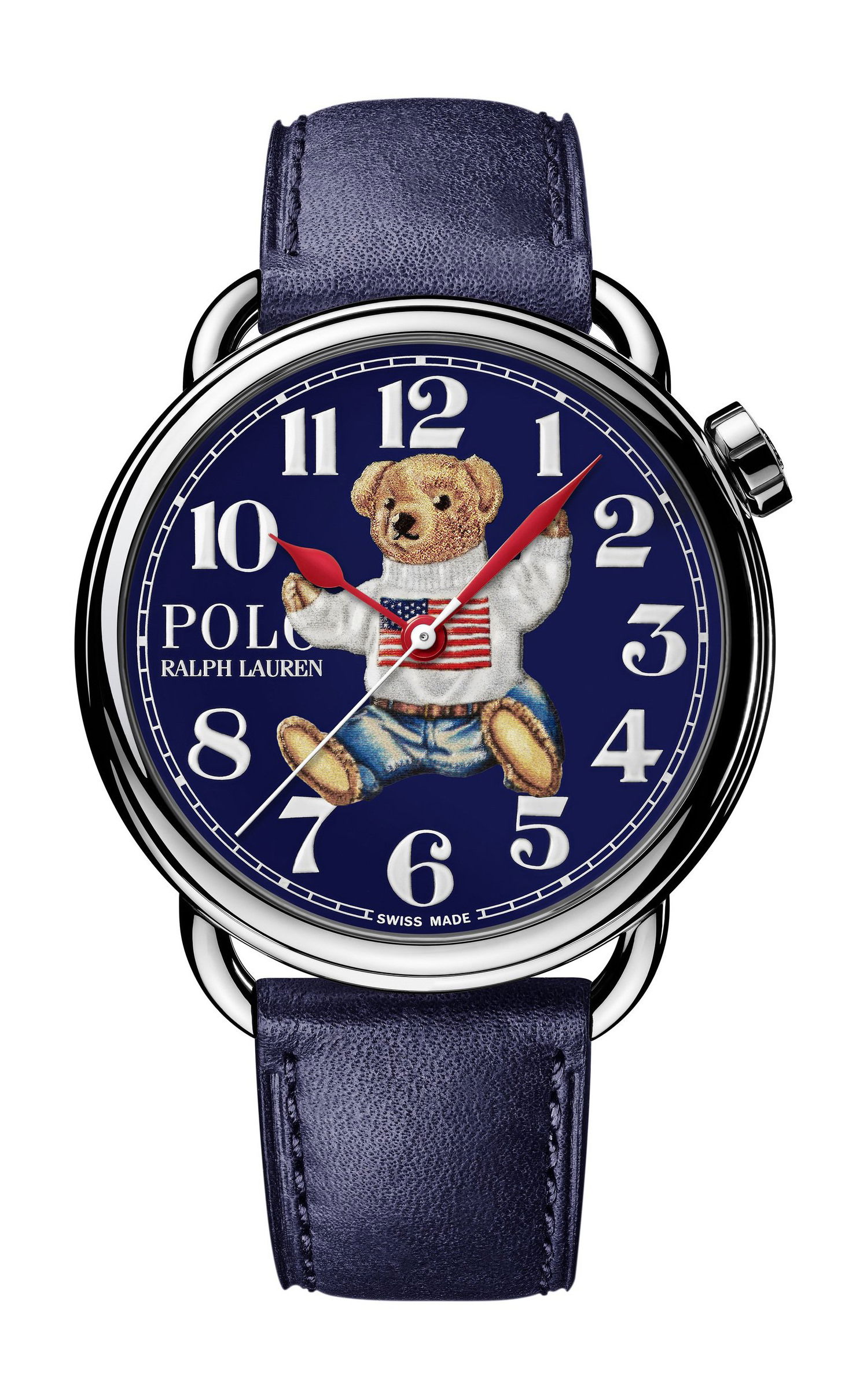 Ralph Lauren Sitting Polo Bear luxury timepiece - detailed view
