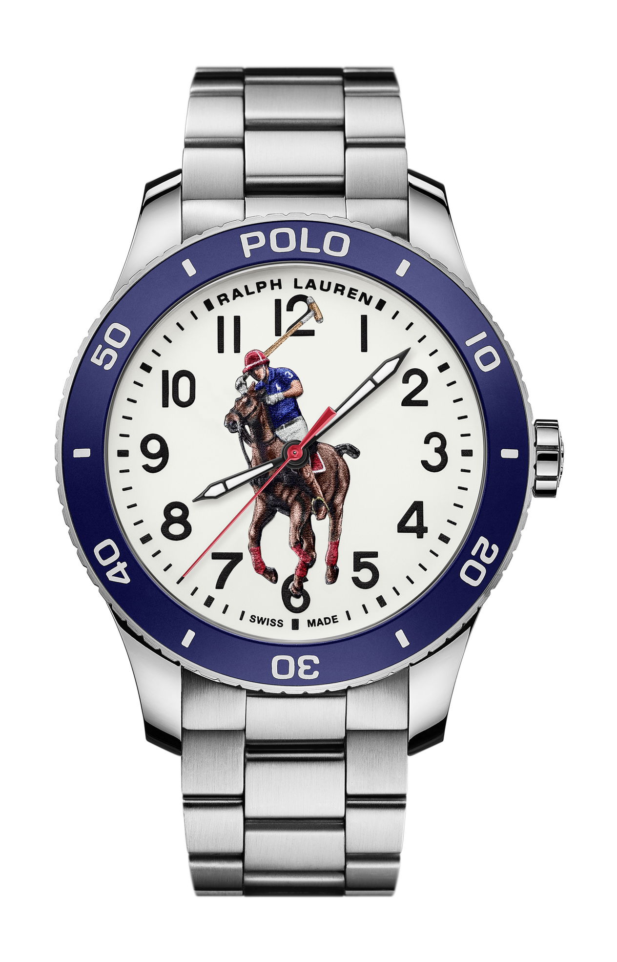 Ralph Lauren The Polo Watch White Dial luxury timepiece - detailed view