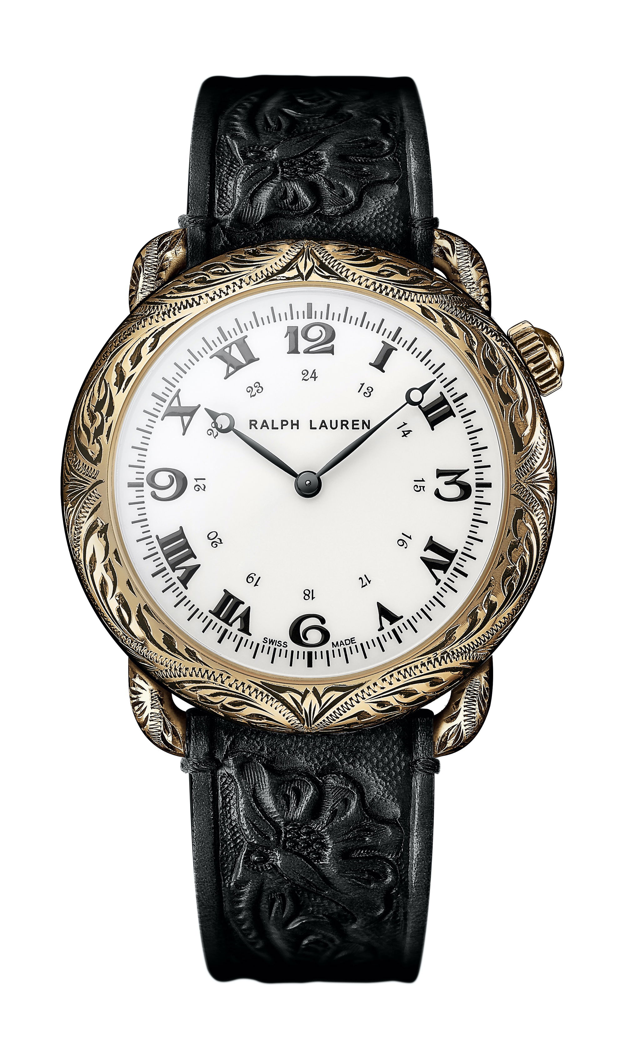 Ralph Lauren Western Round 45mm Rose Gold luxury timepiece - detailed view