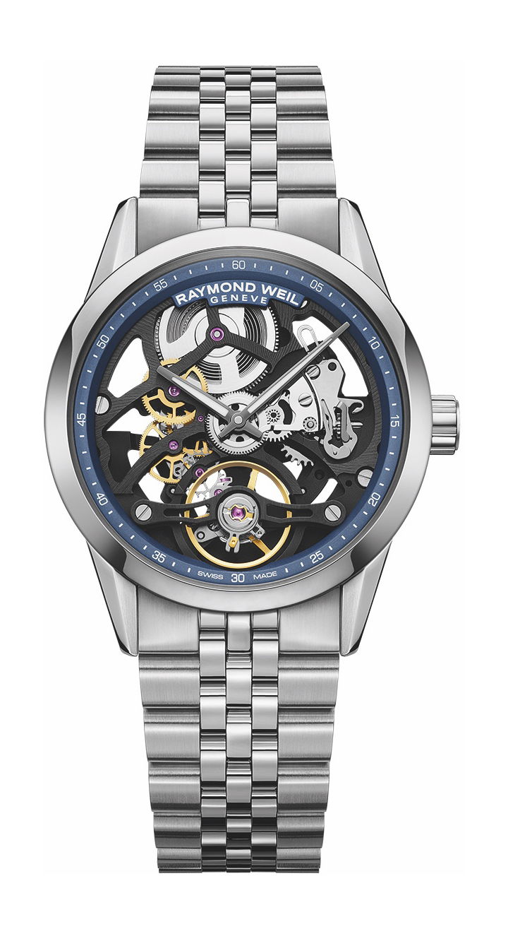 Raymond Weil Freelancer Automatic Skeleton 38 luxury timepiece - detailed view