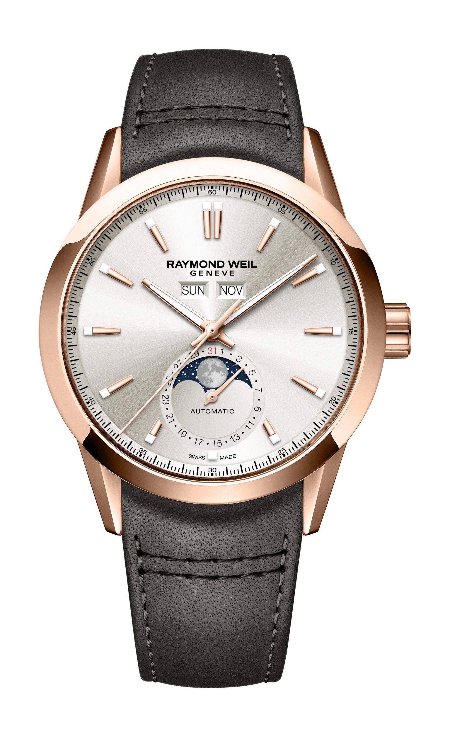 Raymond Weil Freelancer Complete Calendar luxury timepiece - detailed view