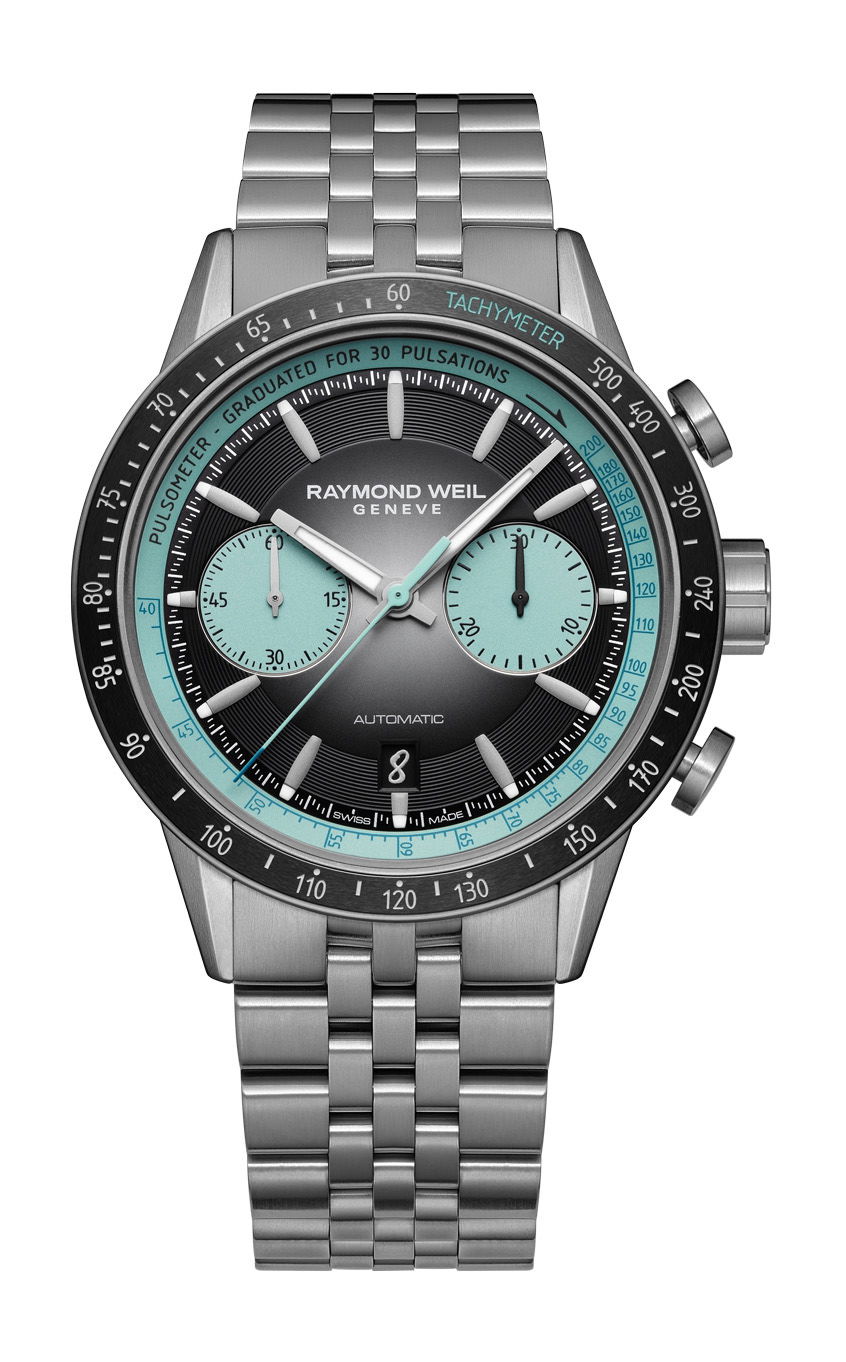 Raymond Weil Freelancer Pop Bi-Compax Chronograph Limited Edition luxury timepiece - detailed view