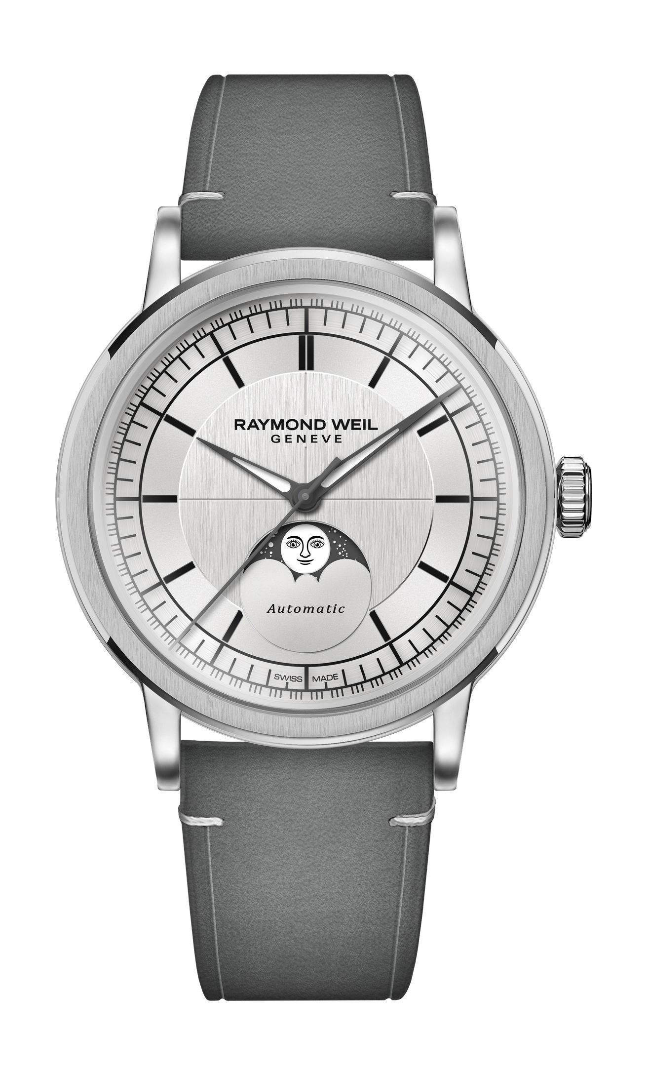 Raymond Weil Millesime Moon Phase 39.5 luxury timepiece - detailed view