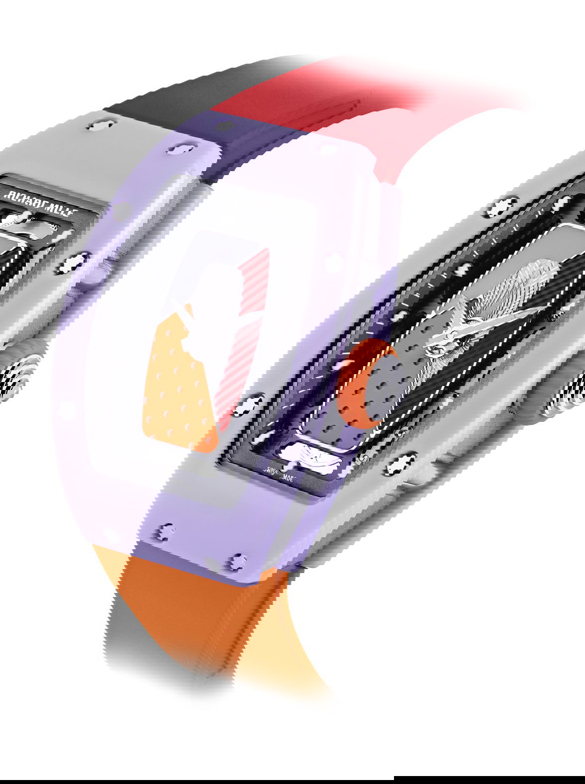 Richard Mille RM 07-01 Automatic Coloured Ceramics Pastel Lavender Limited Edition luxury timepiece - detailed view