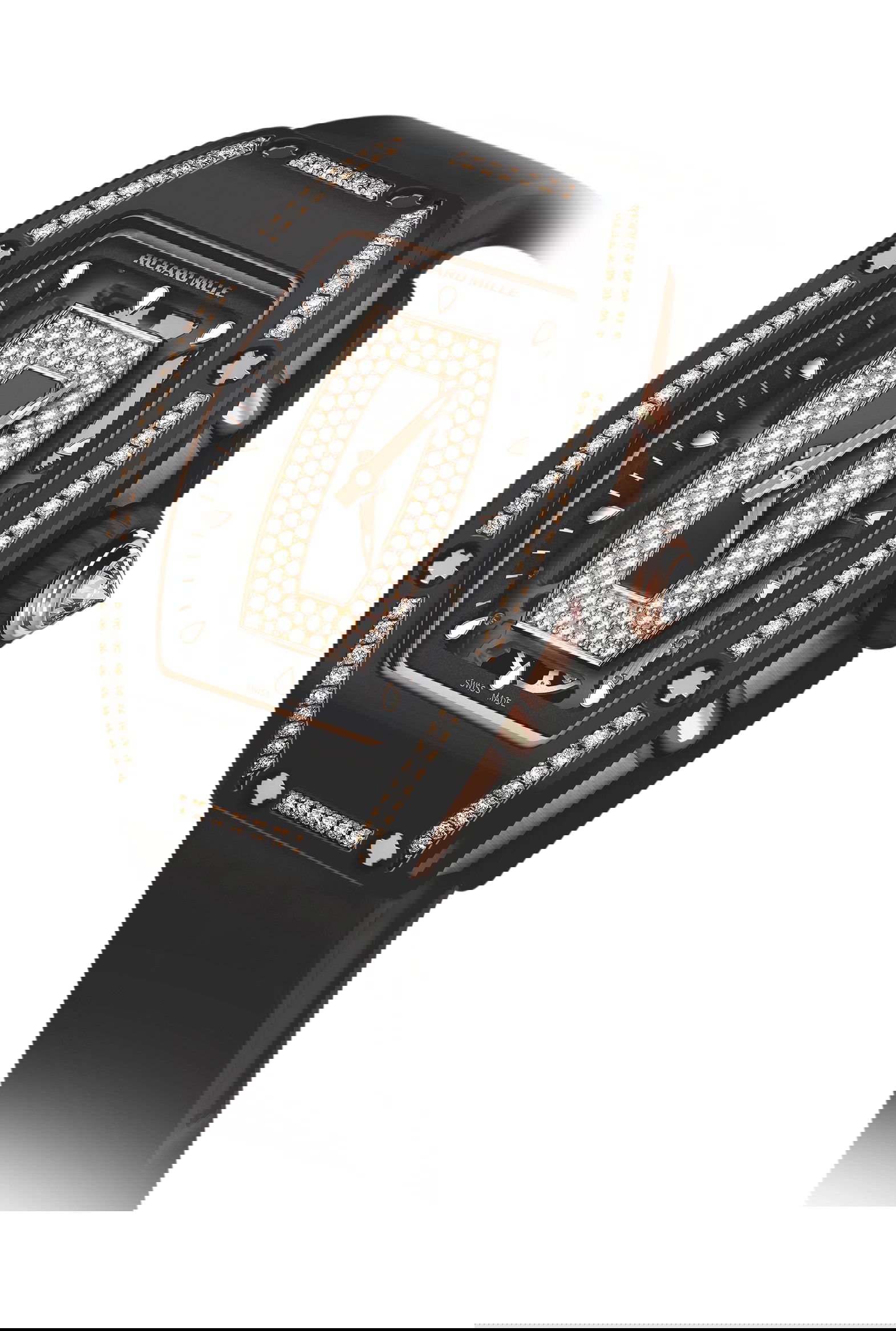 Richard Mille RM 07-01 Ceramique Noire Serti luxury timepiece - detailed view