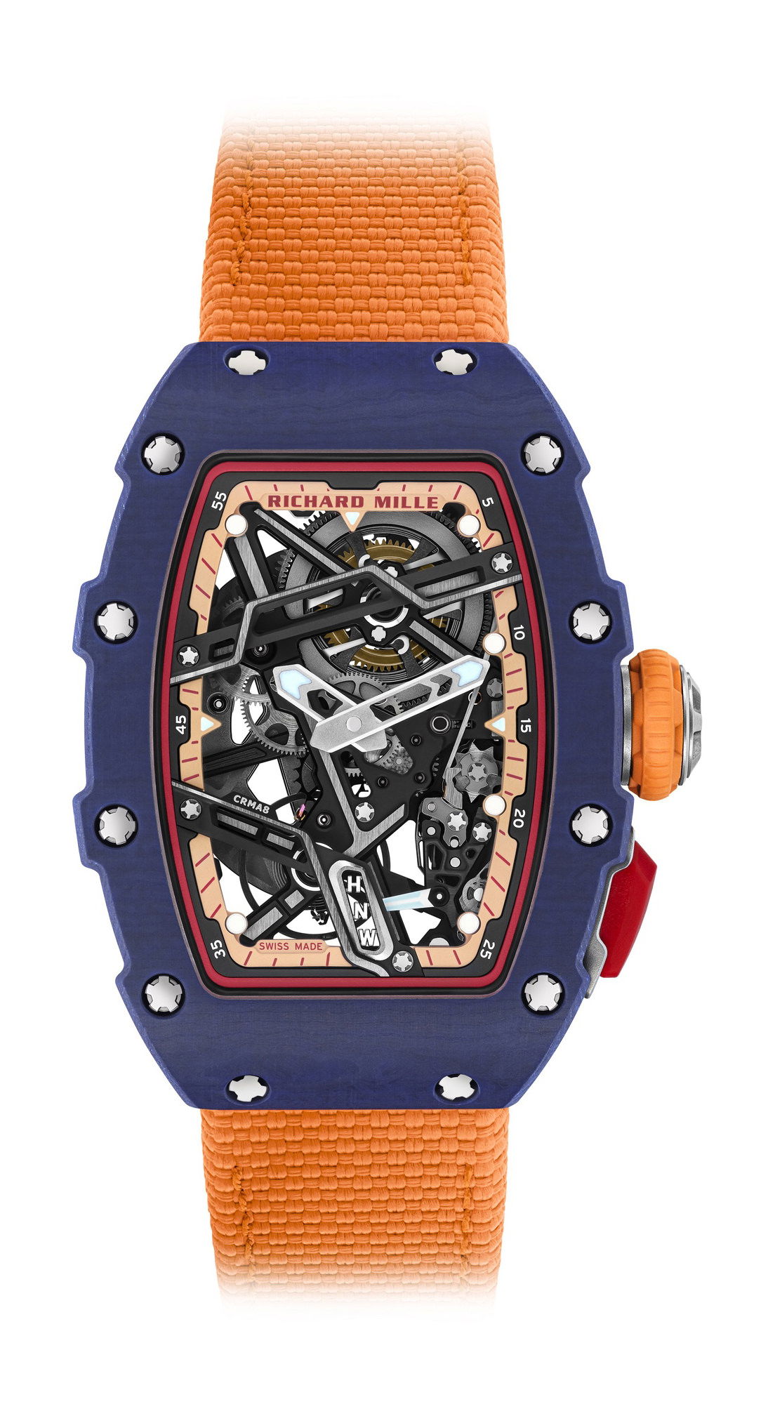 Richard Mille RM 07-04 Automatic Winding Sport Blue luxury timepiece - detailed view