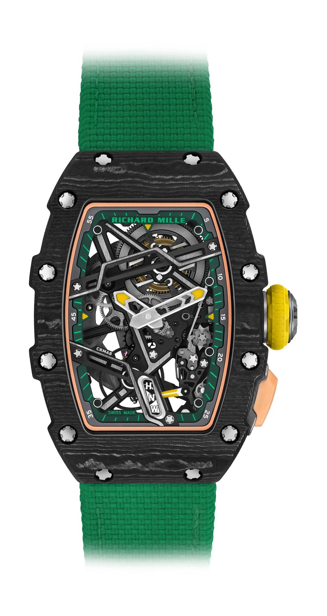 Richard Mille RM 07-04 Automatic Winding Sport Carbon TPT luxury timepiece - detailed view