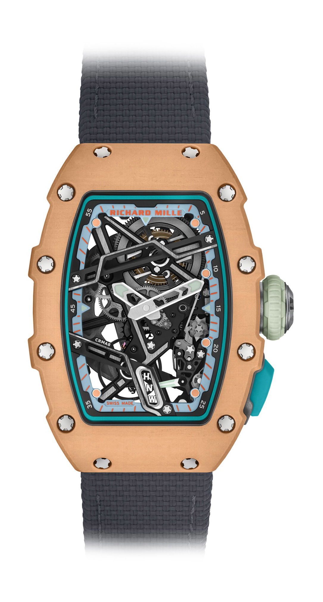 Richard Mille RM 07-04 Automatic Winding Sport Salmon Pink luxury timepiece - detailed view