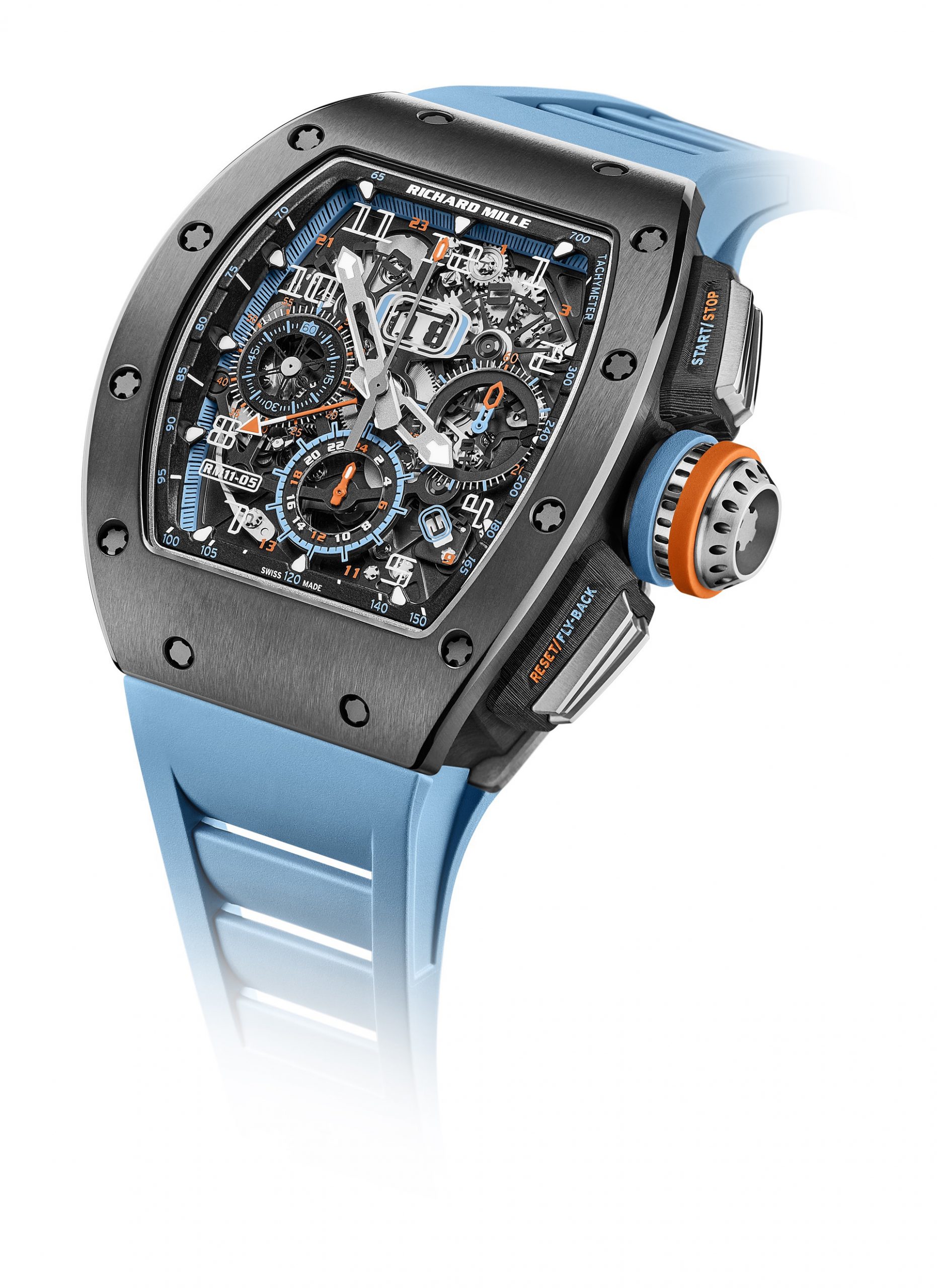 Richard Mille RM 11-05 Automatic Flyback Chronograph GMT Limited Edition luxury timepiece - detailed view