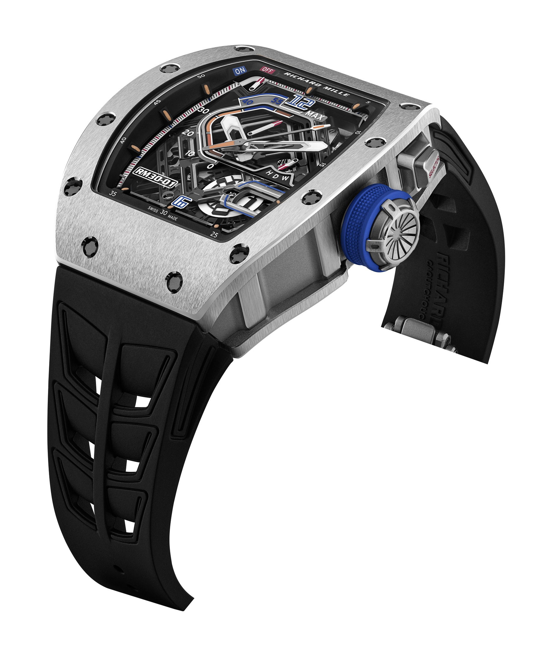 Richard Mille RM 30-01 Automatic Winding with Declutchable Rotor Titanium luxury timepiece - detailed view