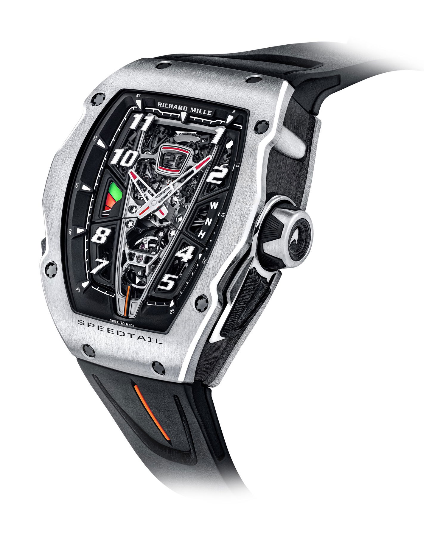 Richard Mille RM 40-01 Automatic Tourbillon McLaren Speedtail Limited Edition luxury timepiece - detailed view