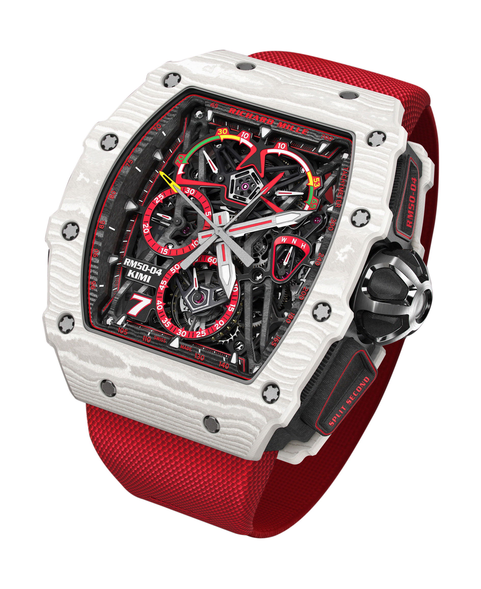 Richard Mille RM 50-04 Tourbillon Chronographe à Rattrapante Kimi RÄIKKÖNEN Limited Edition luxury timepiece - detailed view