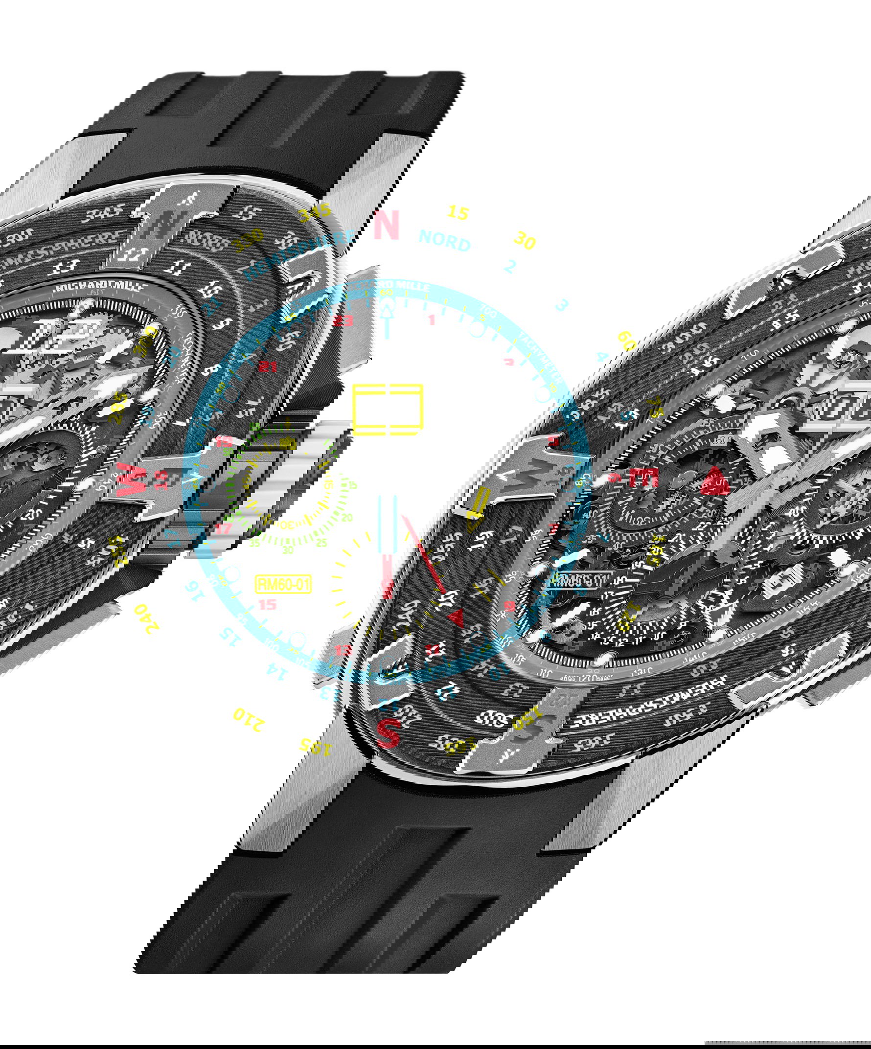 Richard Mille RM 60-01 Automatic Flyback Chronograph Les Voiles de St Barth Limited Edition luxury timepiece - detailed view