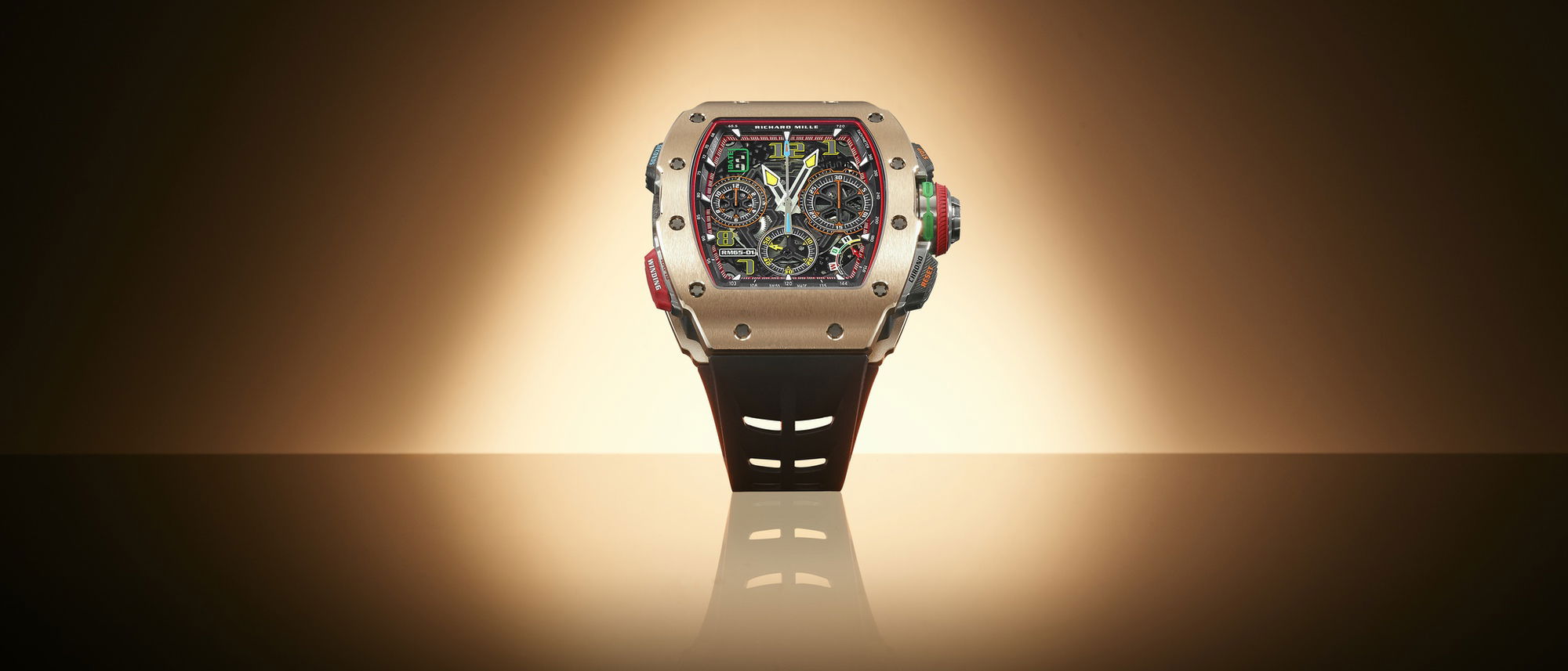 Richard Mille RM 65-01 Automatic Split-Seconds Chronograph Red Gold and Carbon TPT® - View 3