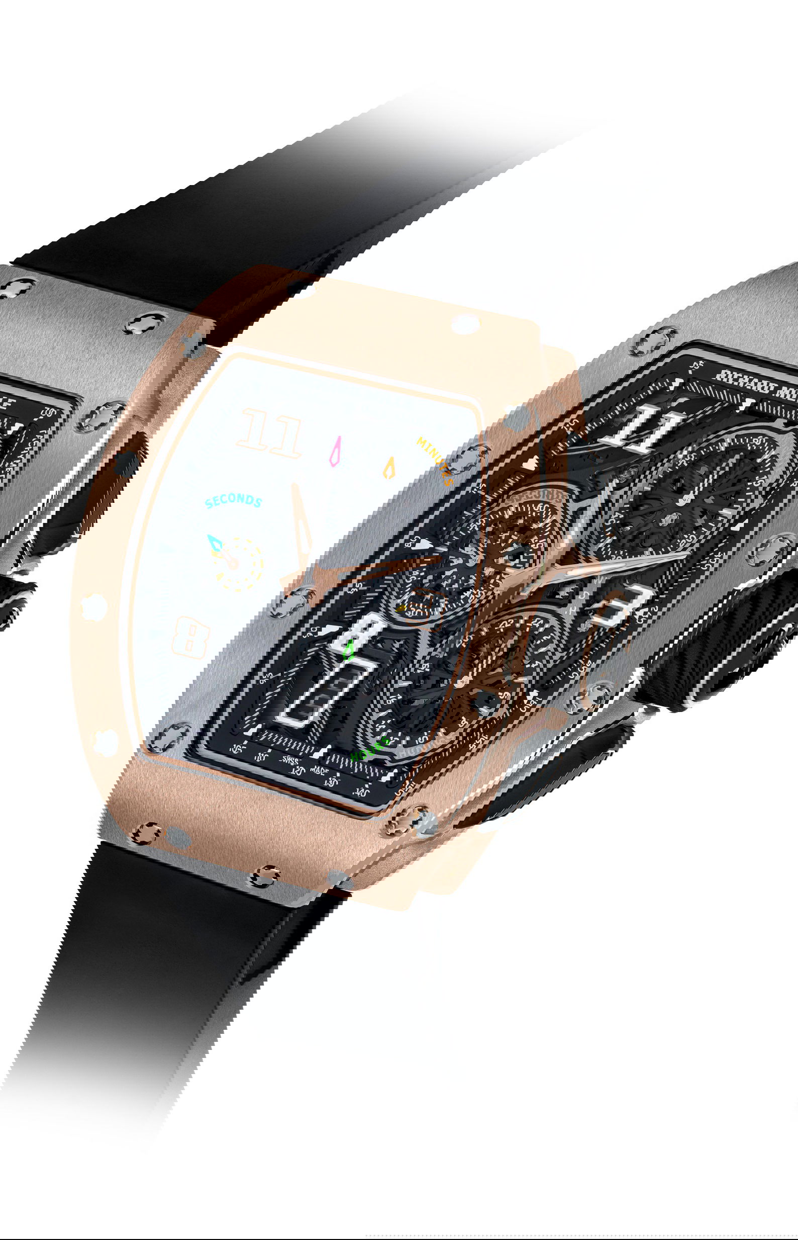 Richard Mille RM 72-01 Automatic Winding Lifestyle Flyback Chronograph Red Gold luxury timepiece - detailed view