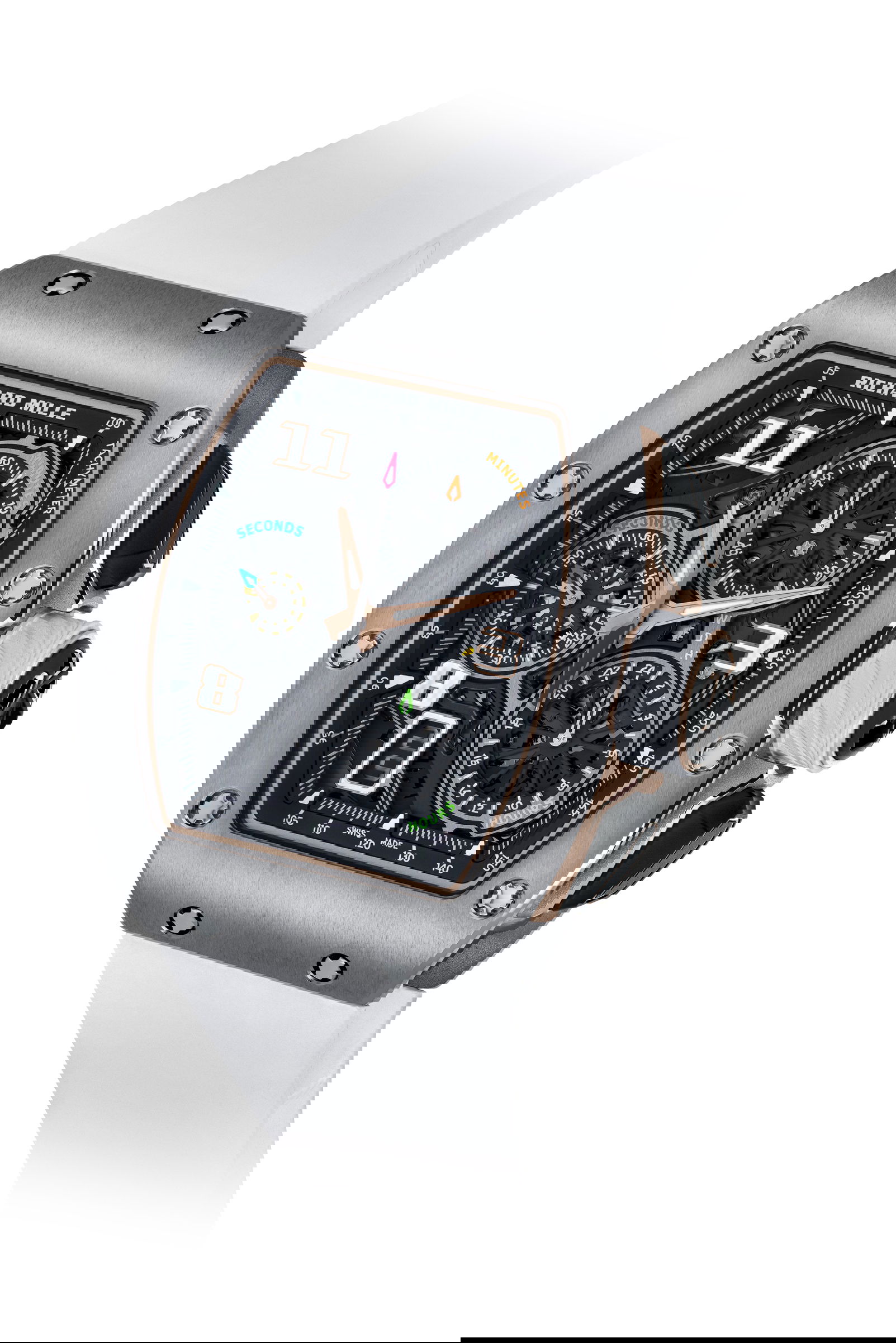 Richard Mille RM 72-01 Automatic Winding Lifestyle Flyback Chronograph Titanium luxury timepiece - detailed view