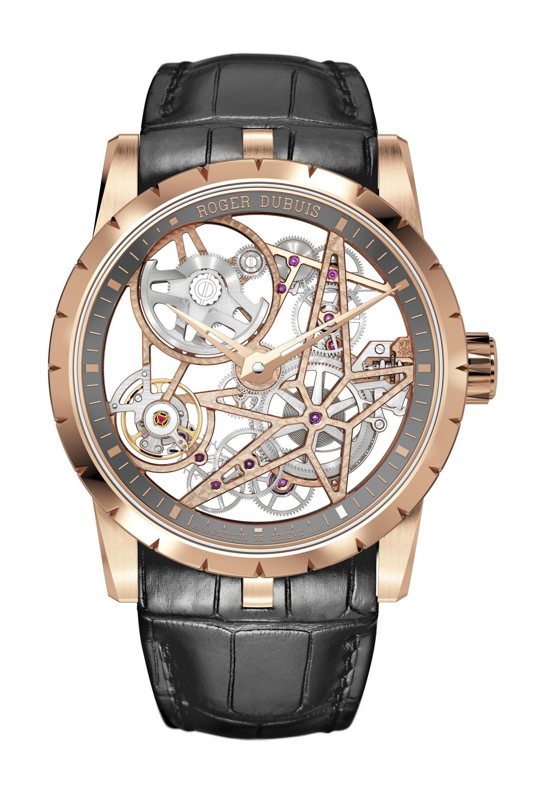 Roger Dubuis Excalibur MB Pink Gold luxury timepiece - detailed view
