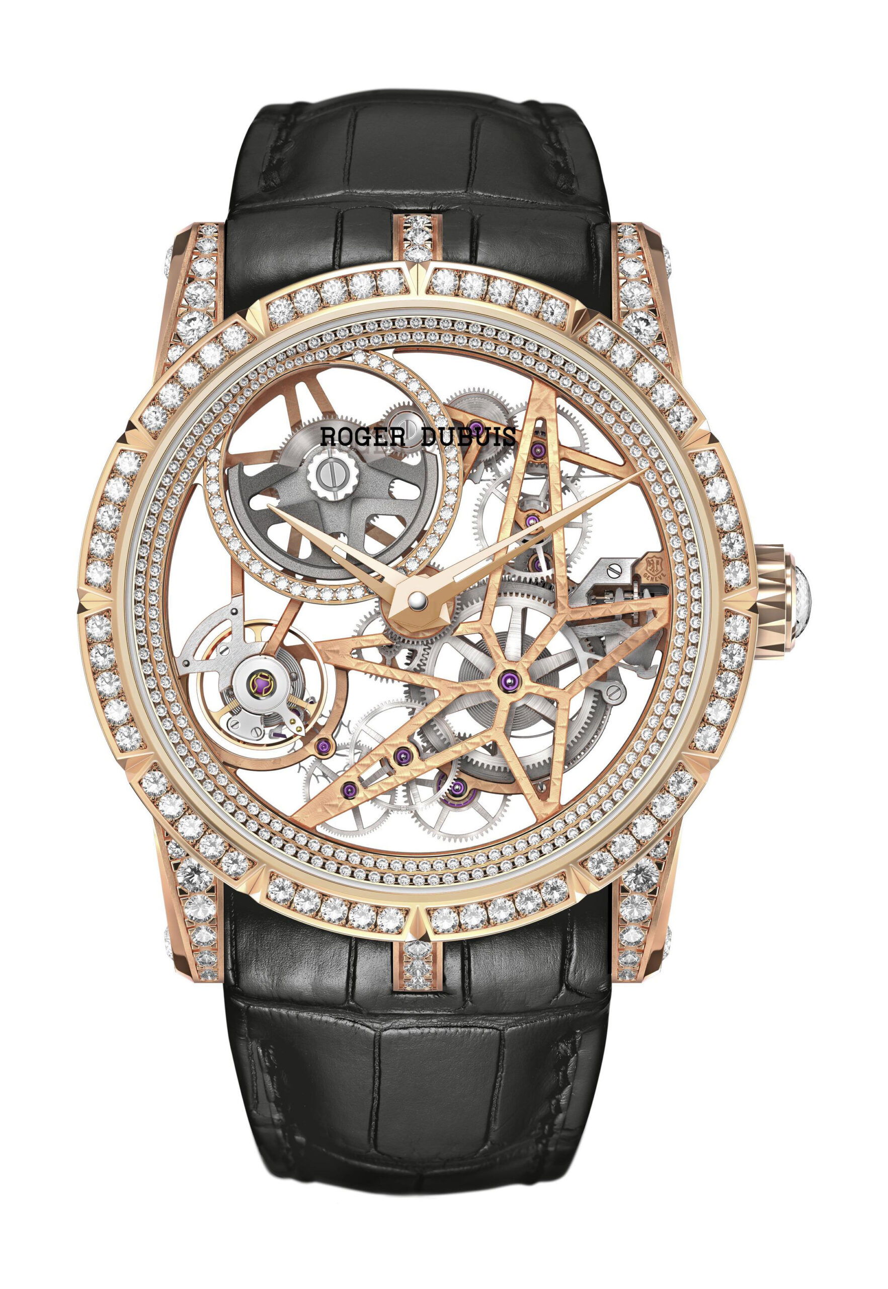 Roger Dubuis Excalibur MB Pink Gold luxury timepiece - detailed view