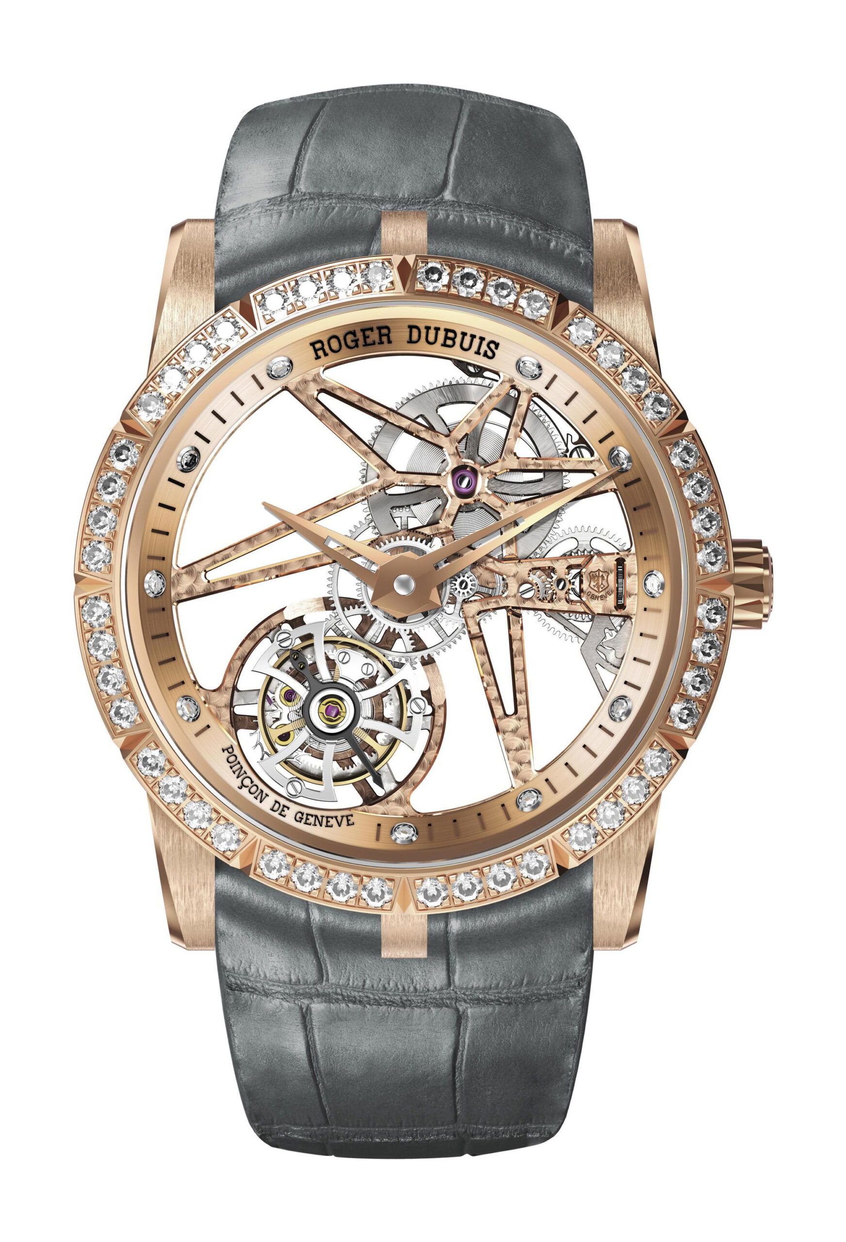 Roger Dubuis Excalibur Pink Gold luxury timepiece - detailed view