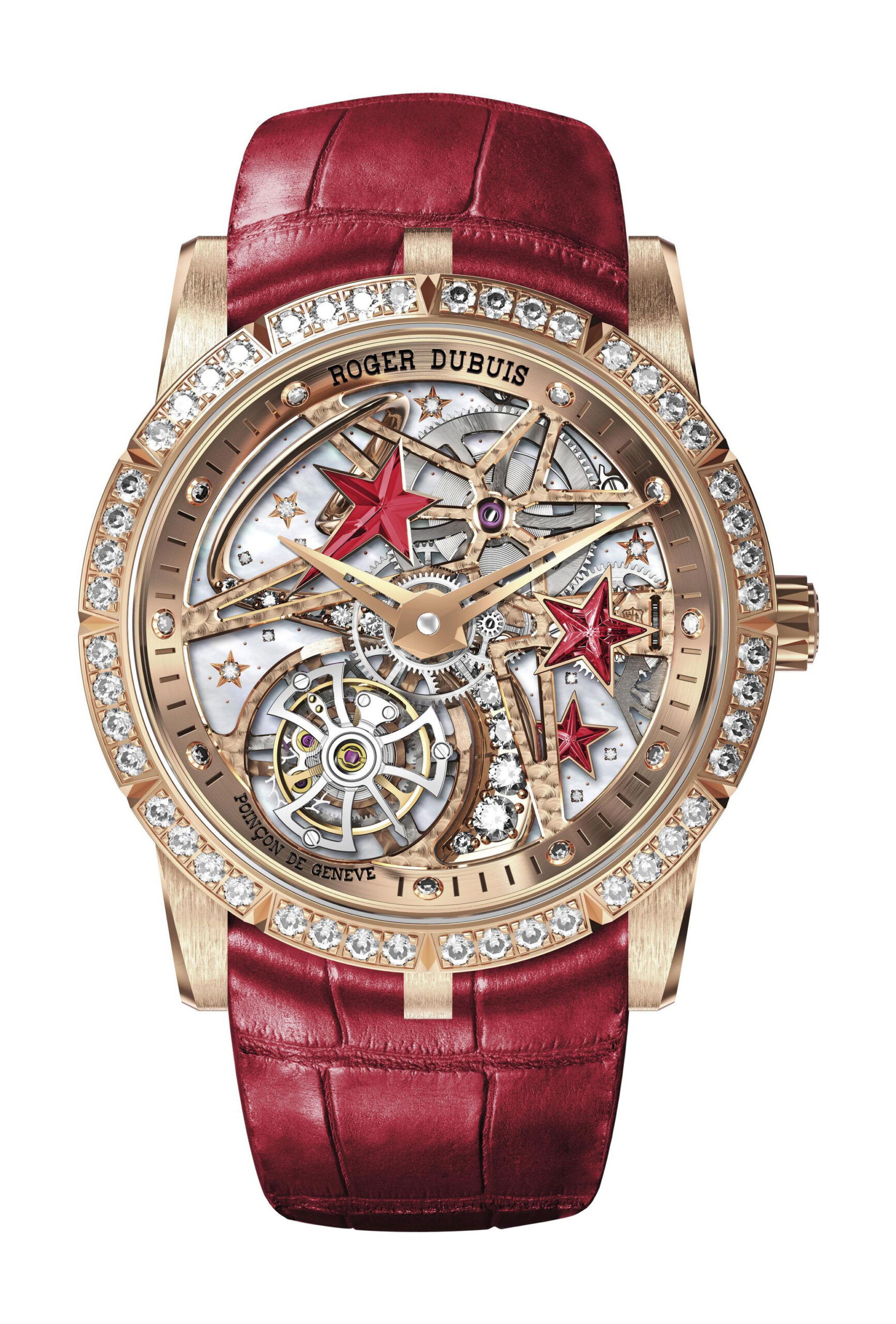 Roger Dubuis Excalibur Shooting Star Pink Gold luxury timepiece - detailed view