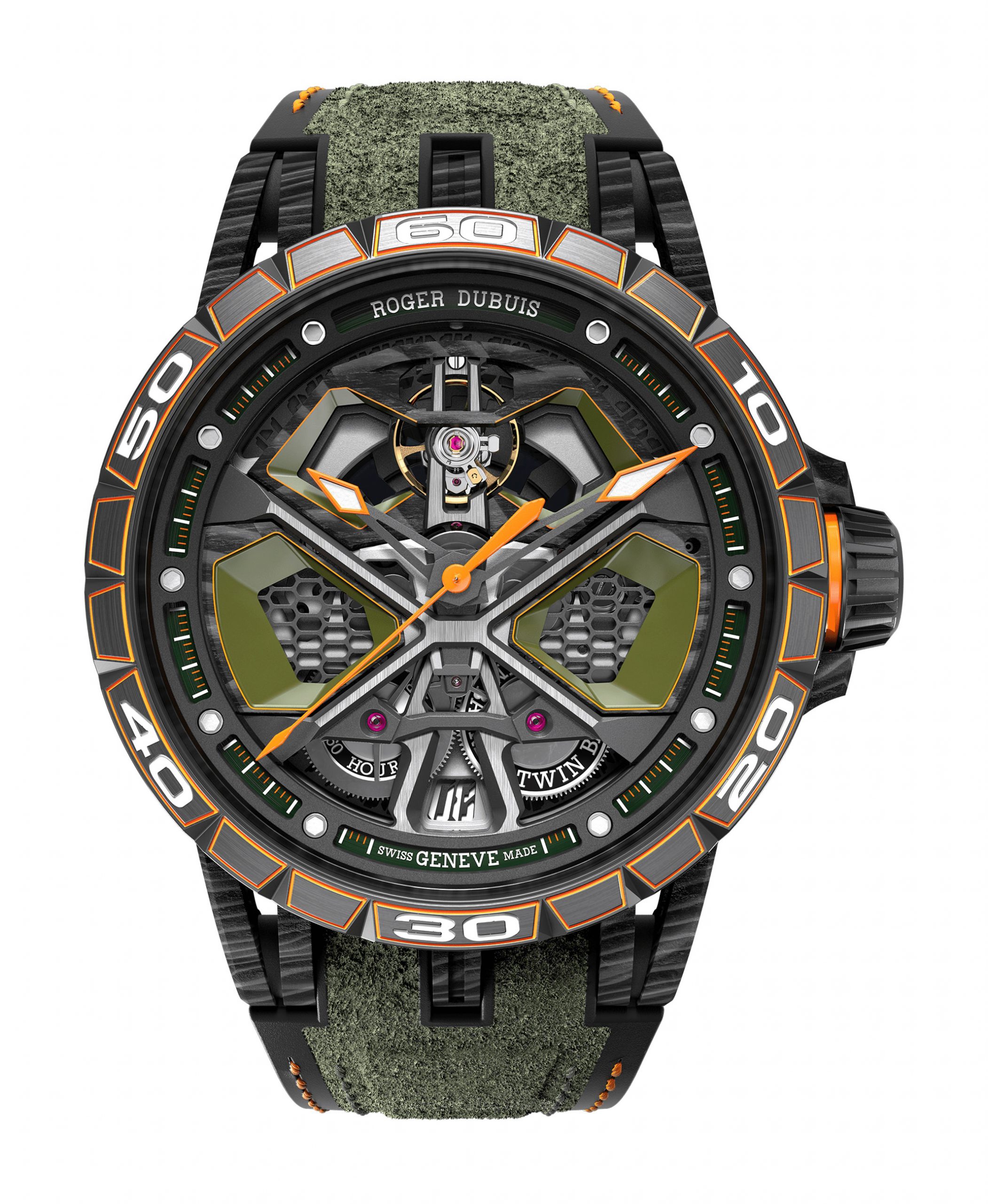 Roger Dubuis Excalibur Spider Huracan St Evo 2 luxury timepiece - detailed view