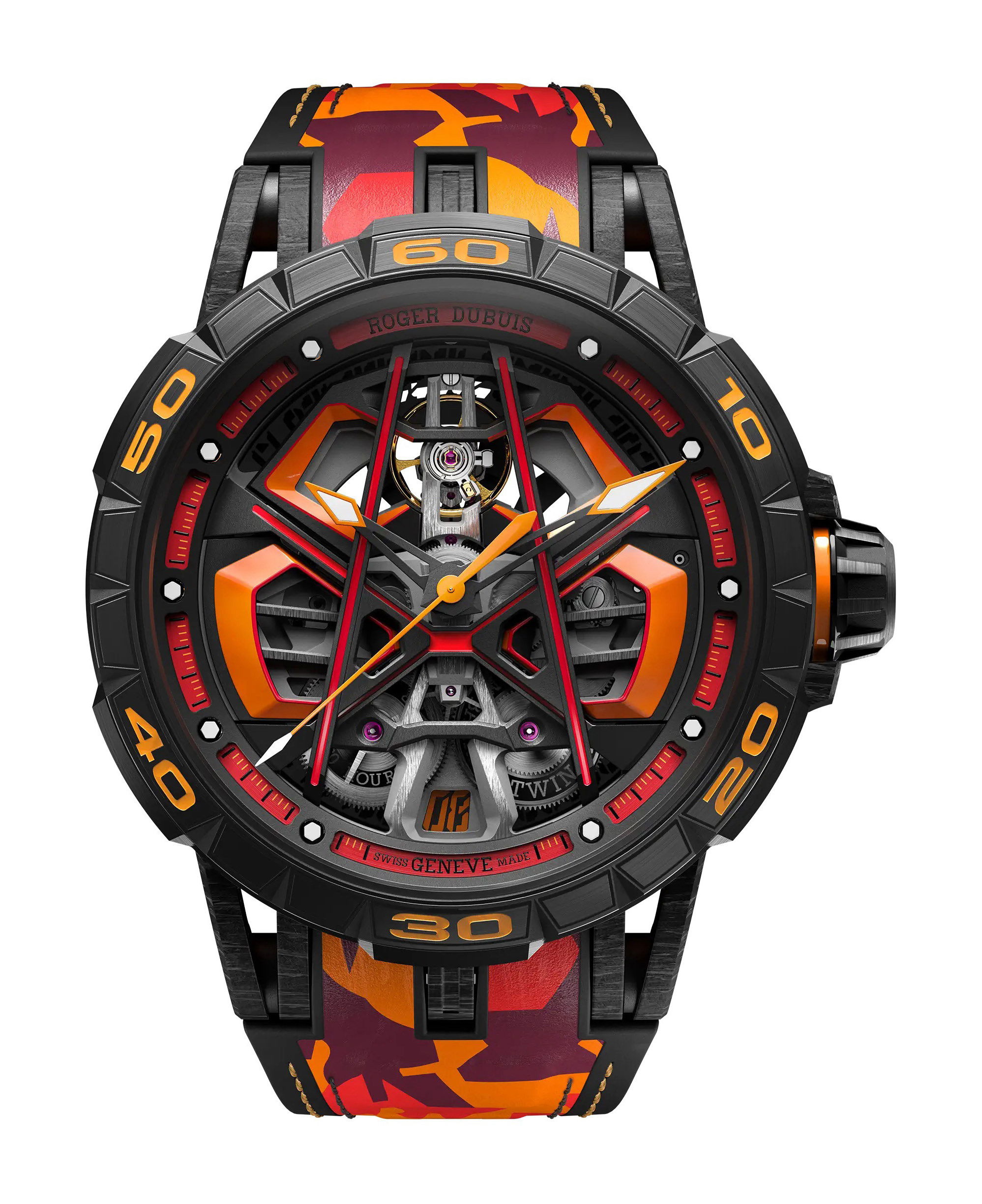 Roger Dubuis Excalibur Spider Huracan Sterrato MB luxury timepiece - detailed view