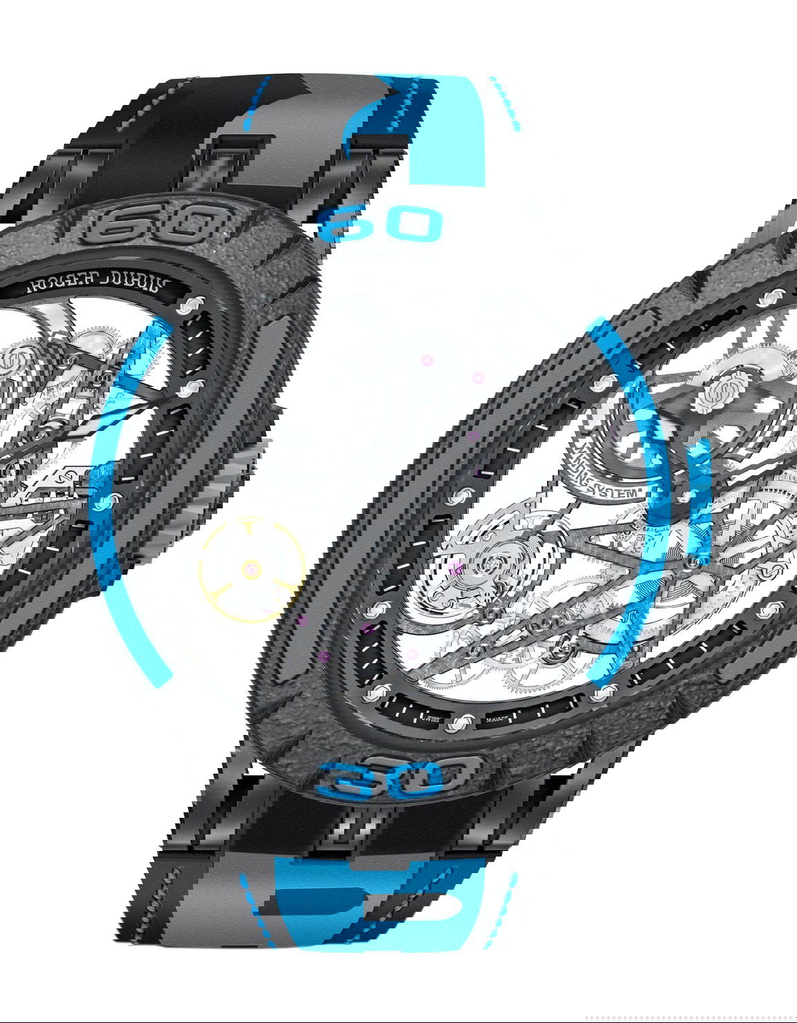 Roger Dubuis Excalibur Spider Pirelli Automatic Skeleton luxury timepiece - detailed view