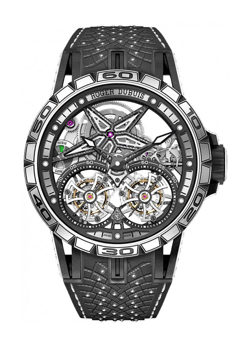 Roger Dubuis Excalibur Spider Pirelli ICE ZERO 2 luxury timepiece - detailed view