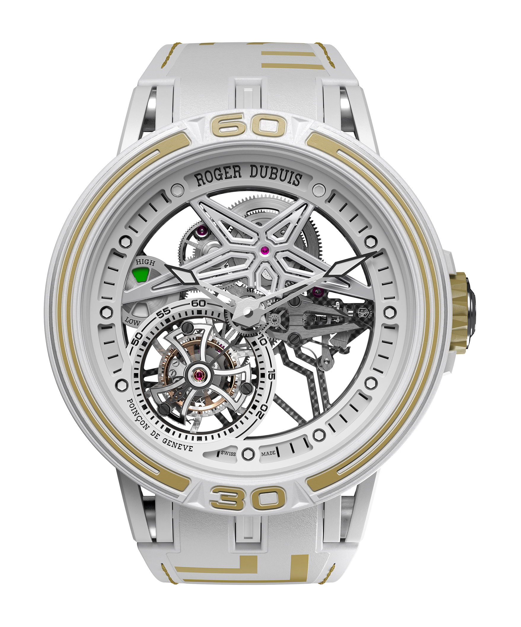 Roger Dubuis Excalibur Spider Pirelli Monotourbillon luxury timepiece - detailed view